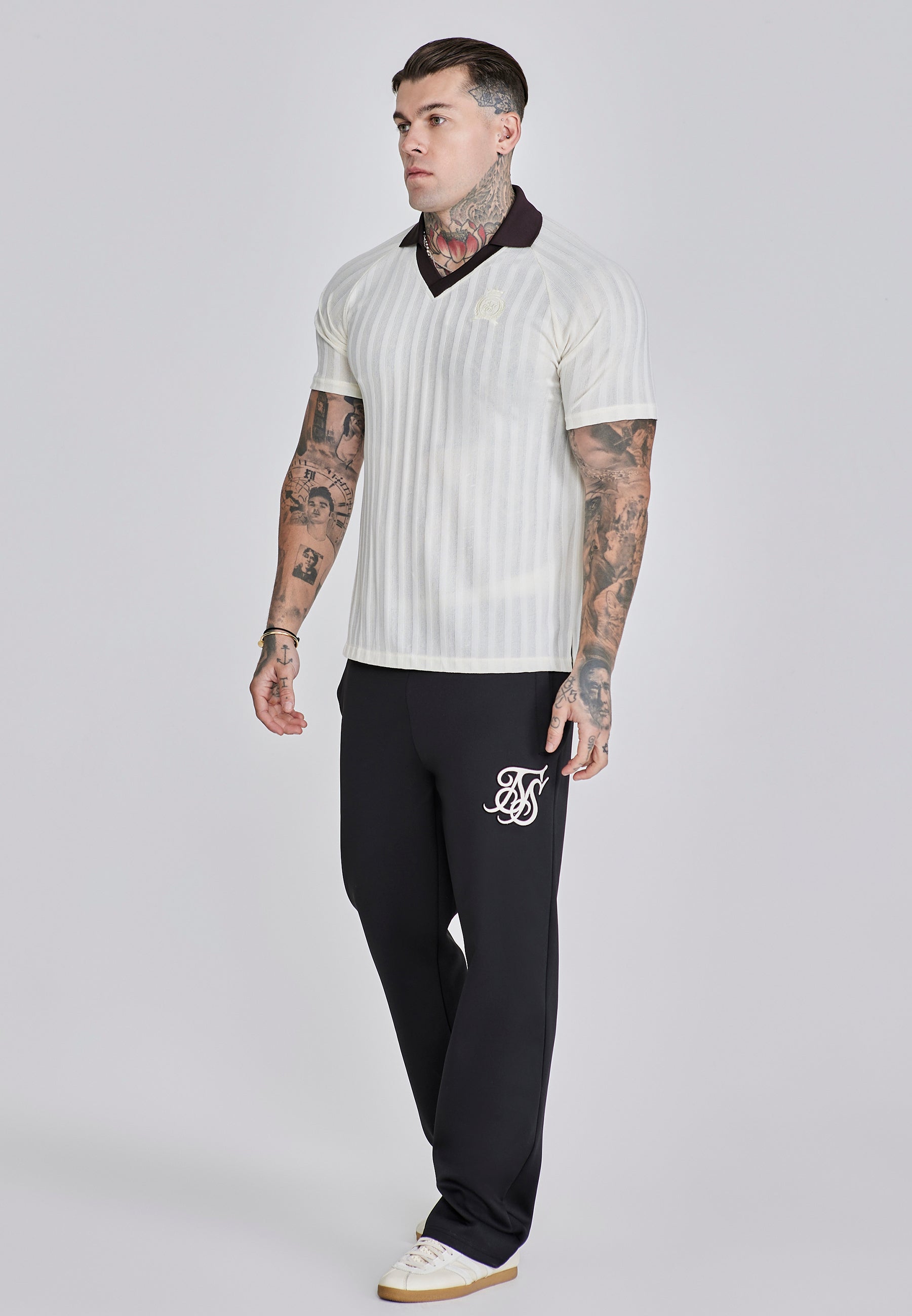 Polo T-shirt écru T-shirts SikSilk