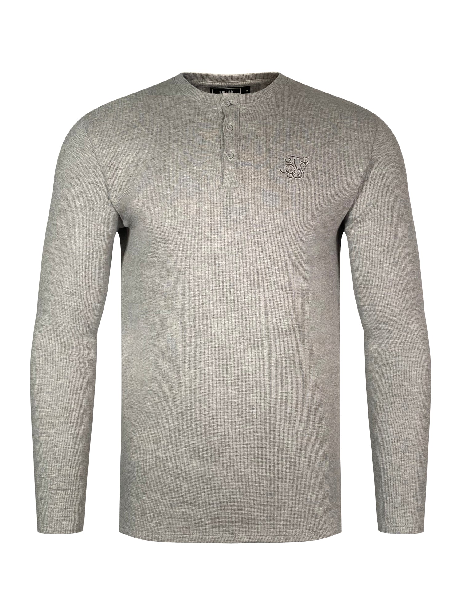 T-shirt Henley in Grey Marl T-shirts SikSilk