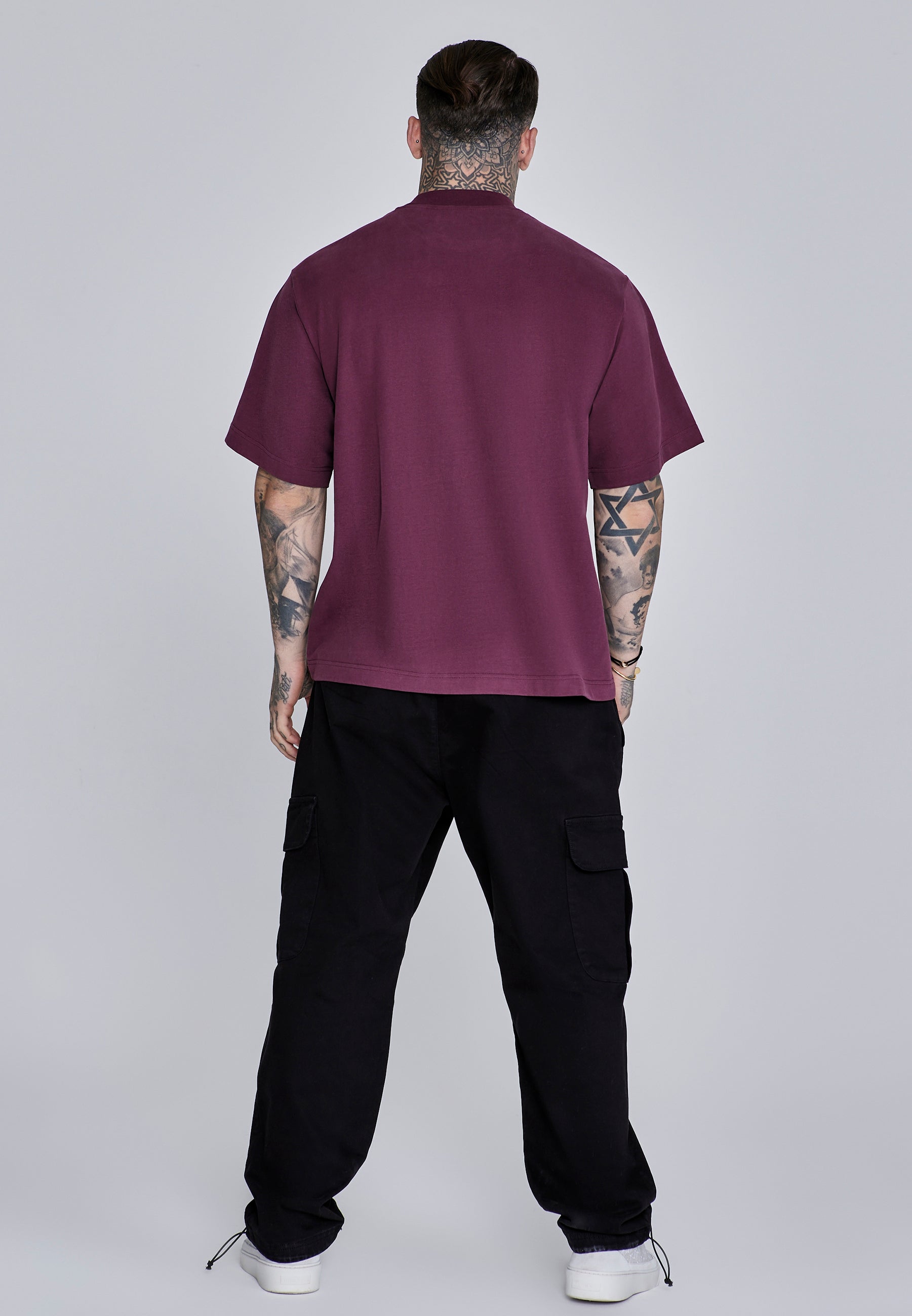 Logo T-Shirt en Bourgogne T-shirts SikSilk