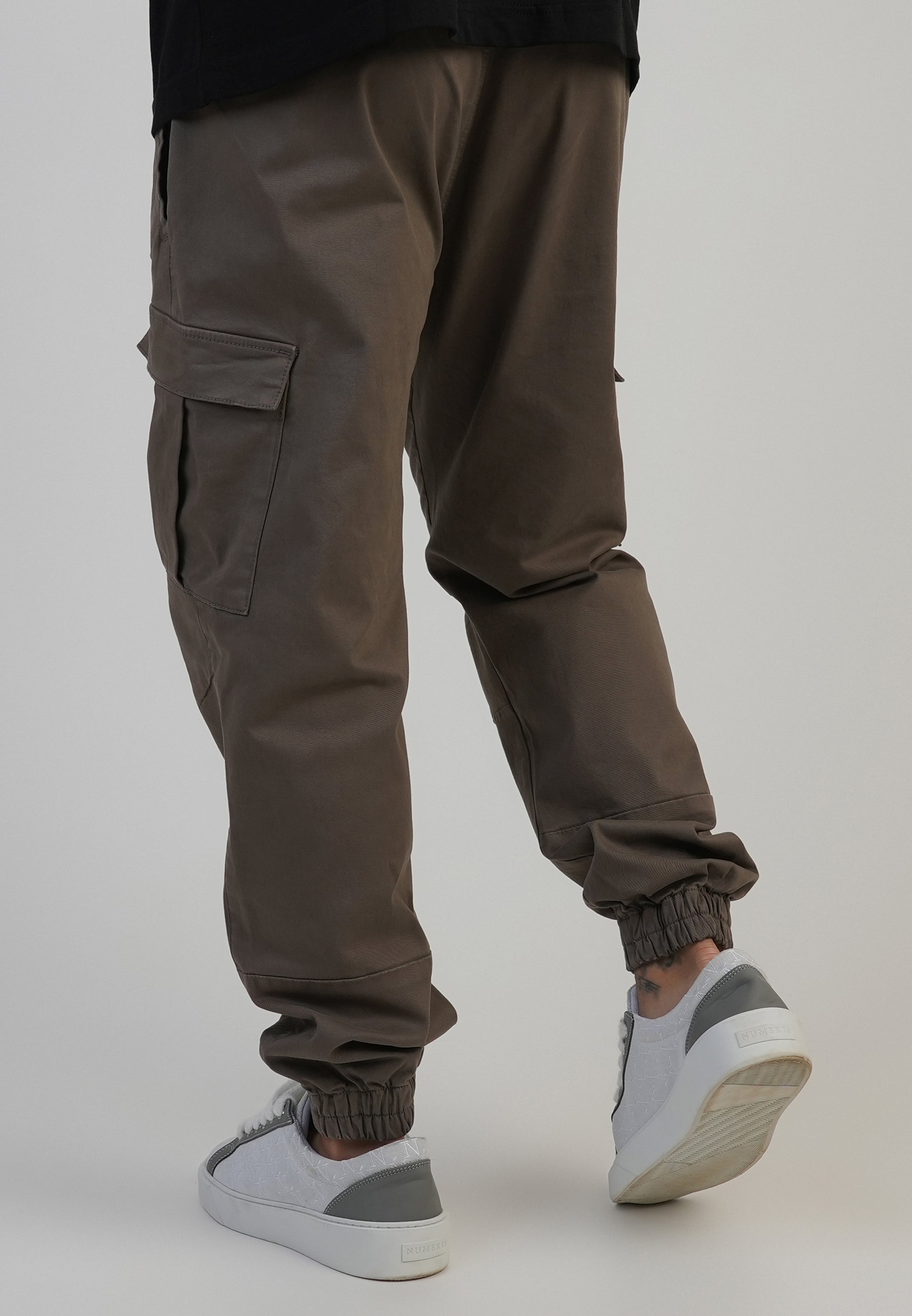 Slim Fit Cargos en Brown Pantalon SikSilk