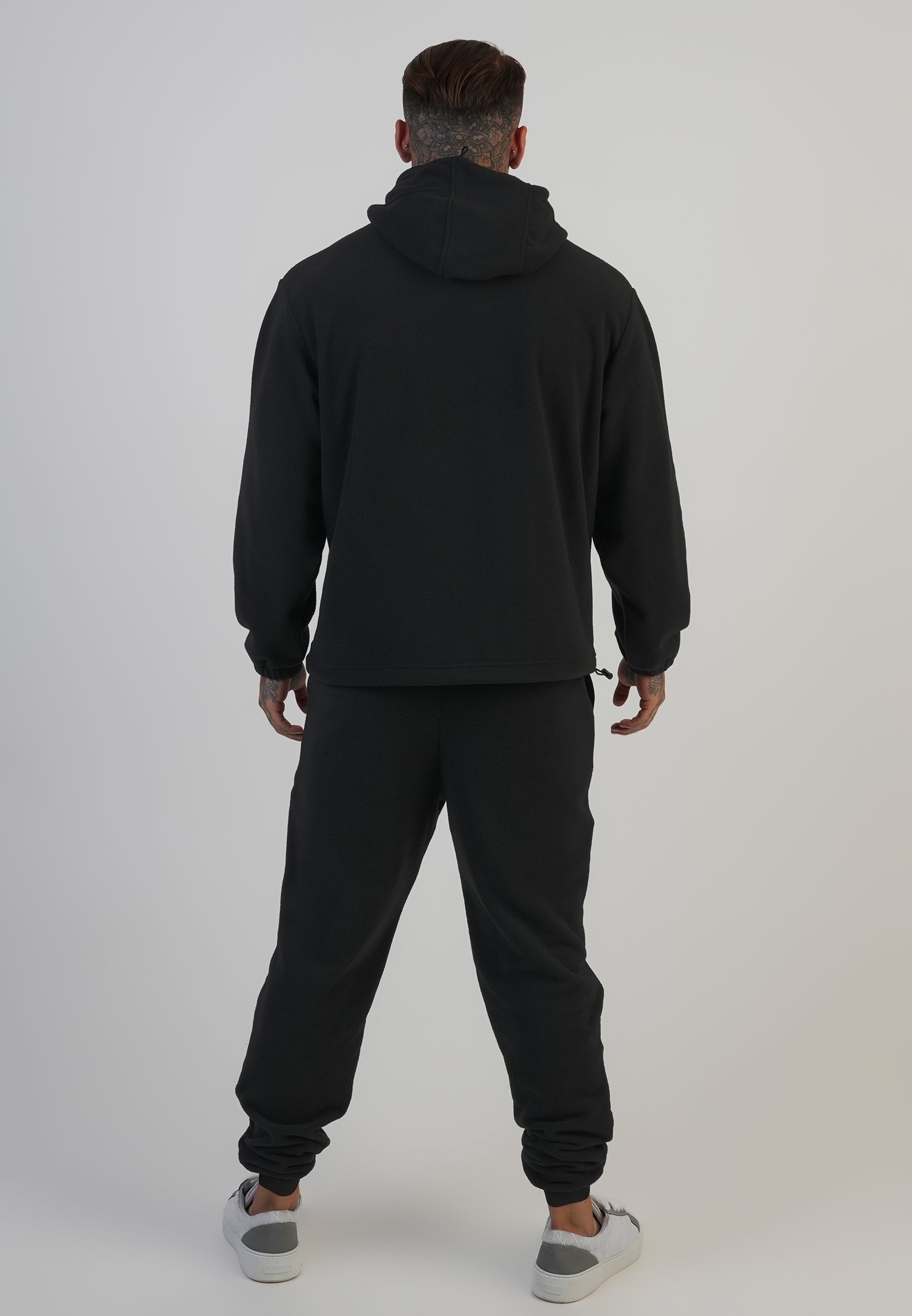 Polar Fleece Hoodie in Black Sweat à capuche SikSilk