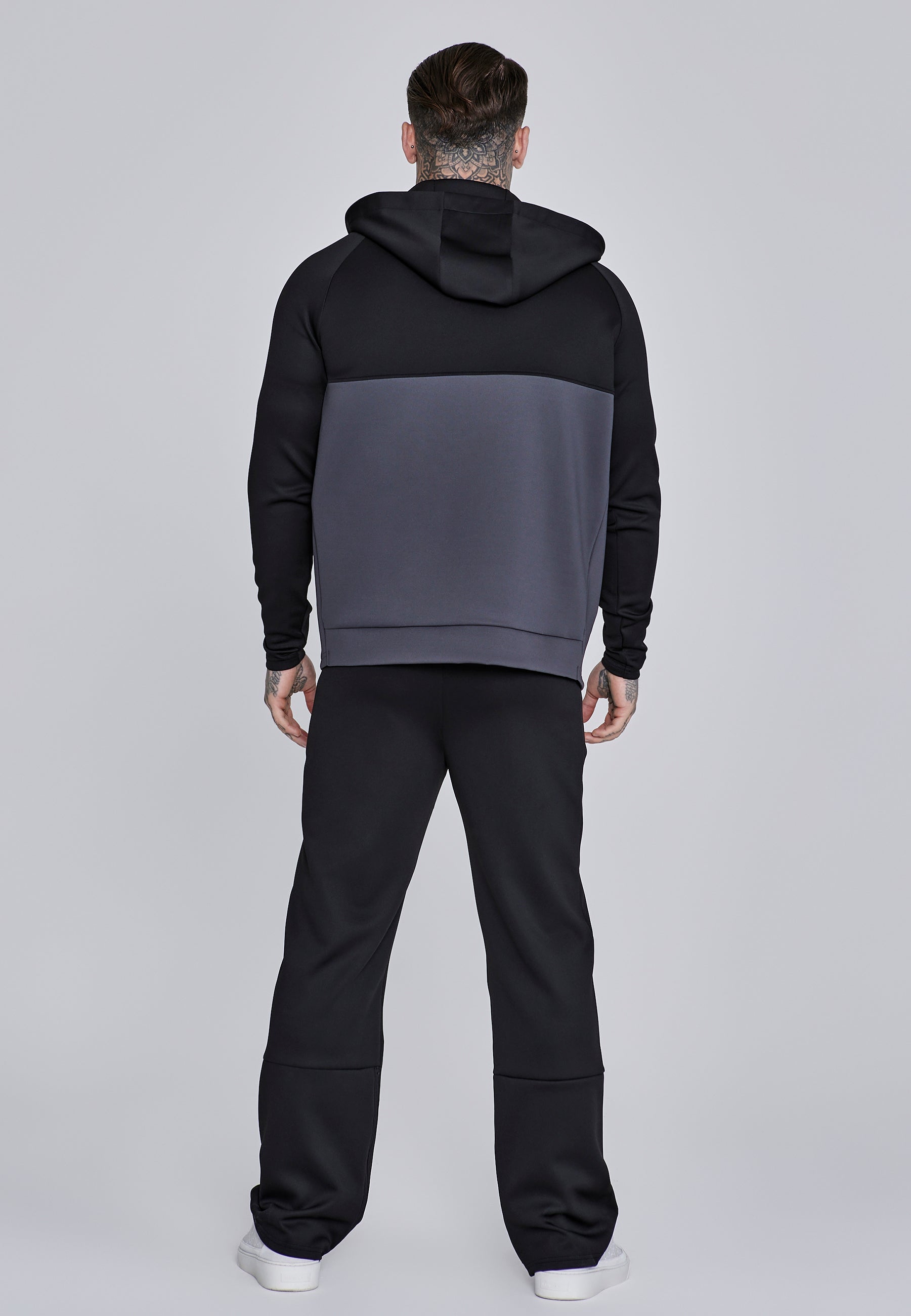 Full Zip Hoodie in Black, Grey Vestes à capuche SikSilk