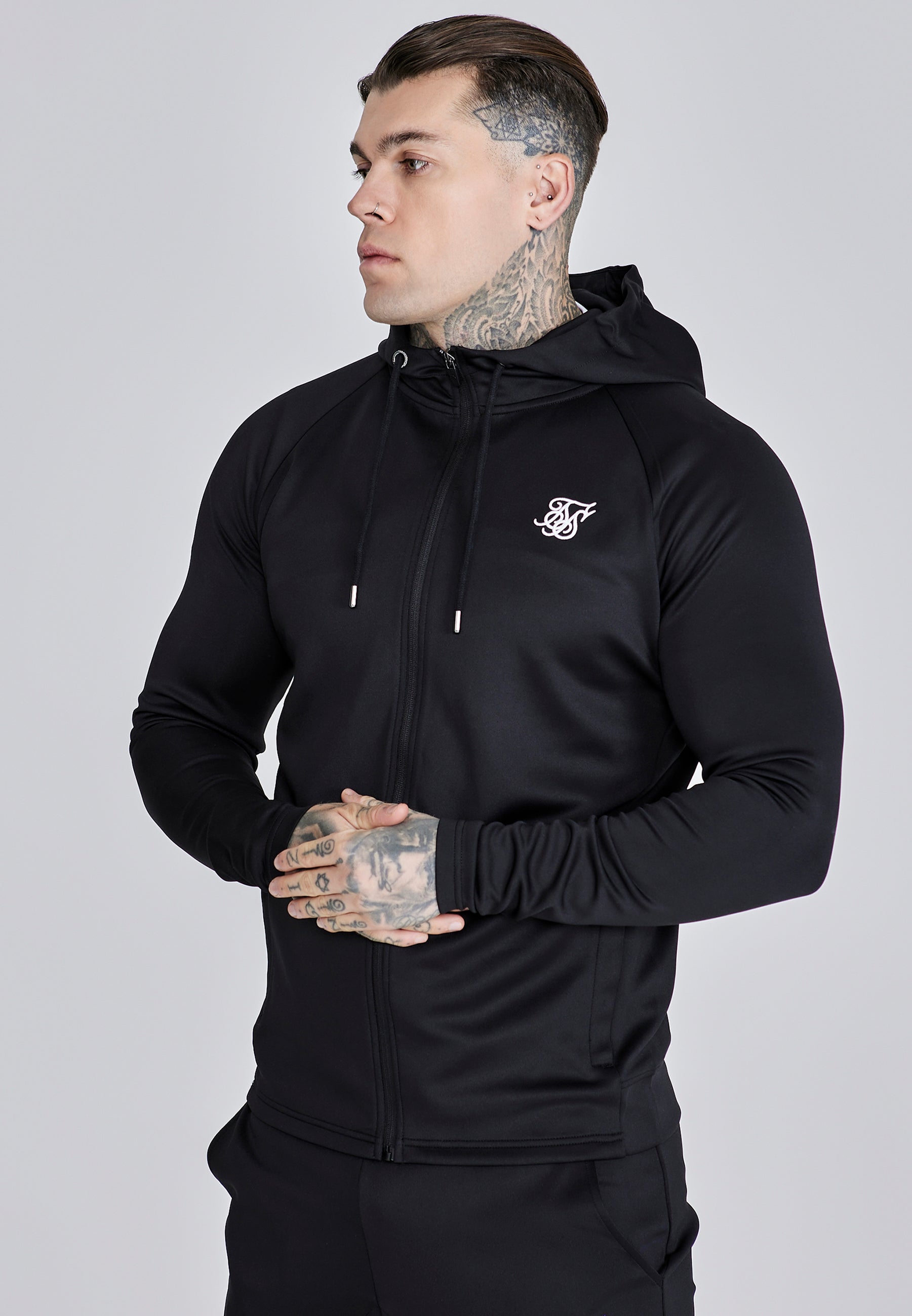 Ensemble Hoodie et Joggers en Noir Sets SikSilk