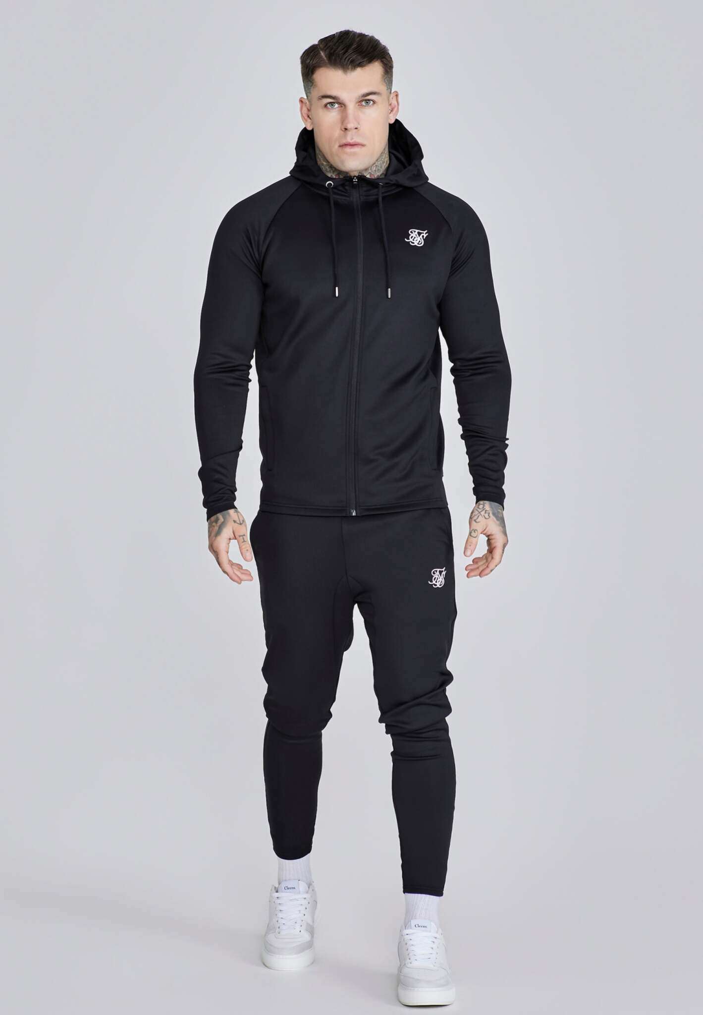 Ensemble Hoodie et Joggers en Noir Sets SikSilk