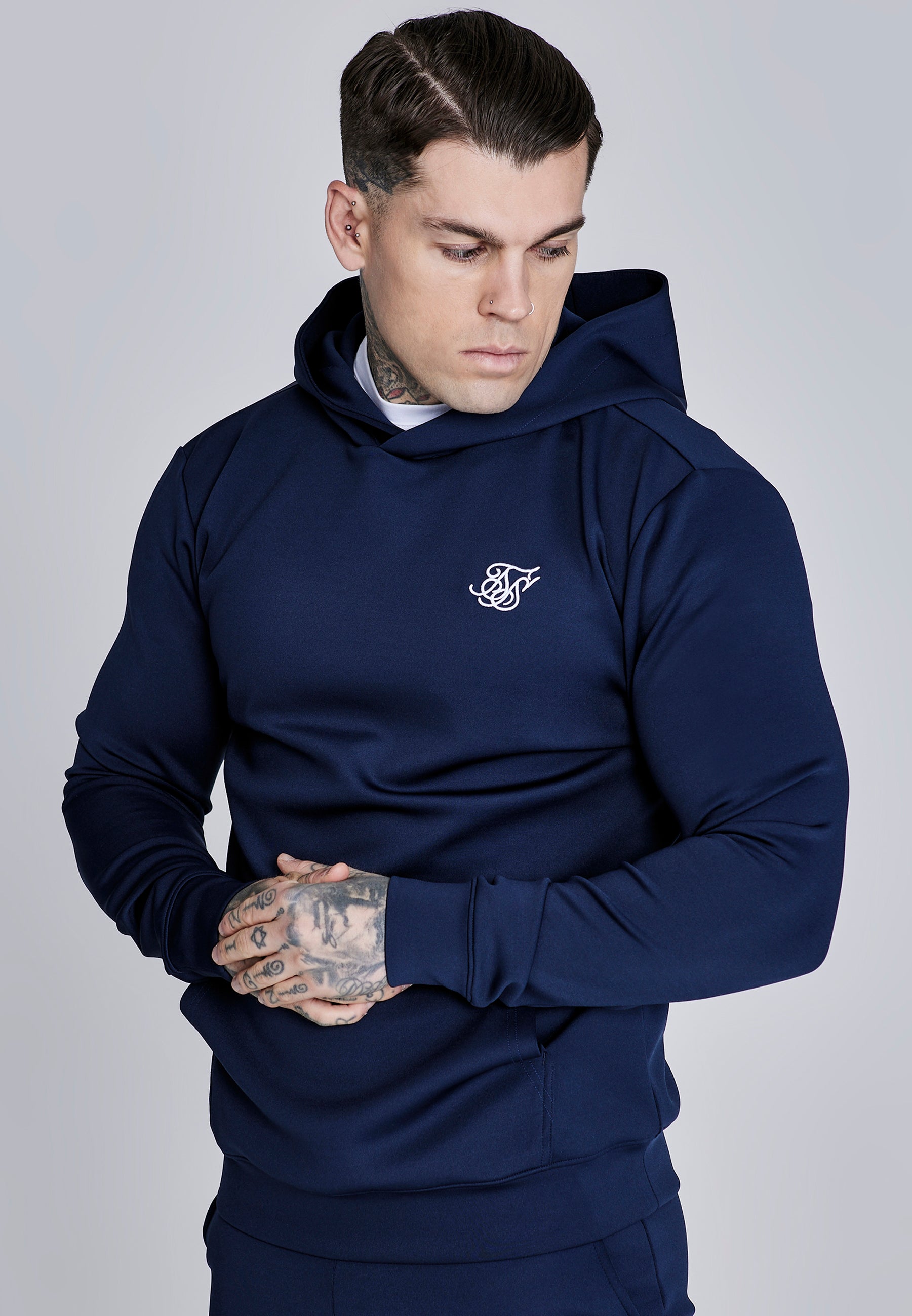 Sweat à capuche Essentials Poly Navy SikSilk