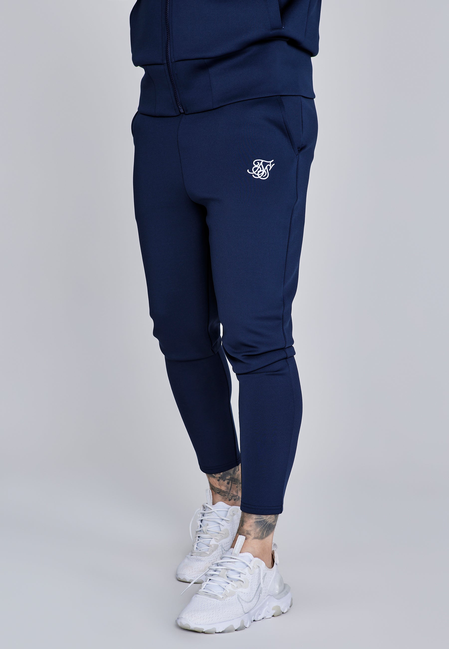 Essentials Poly Joggers en Navy Pantalon SikSilk