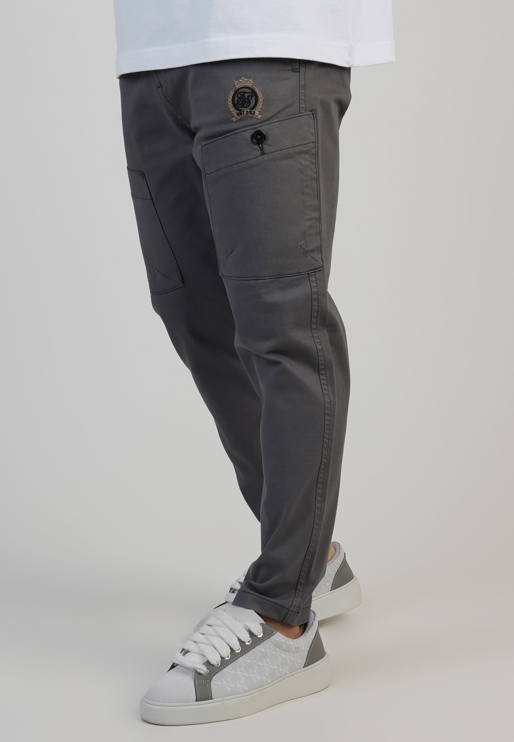 Smart Cargos in Grey Pantalon SikSilk