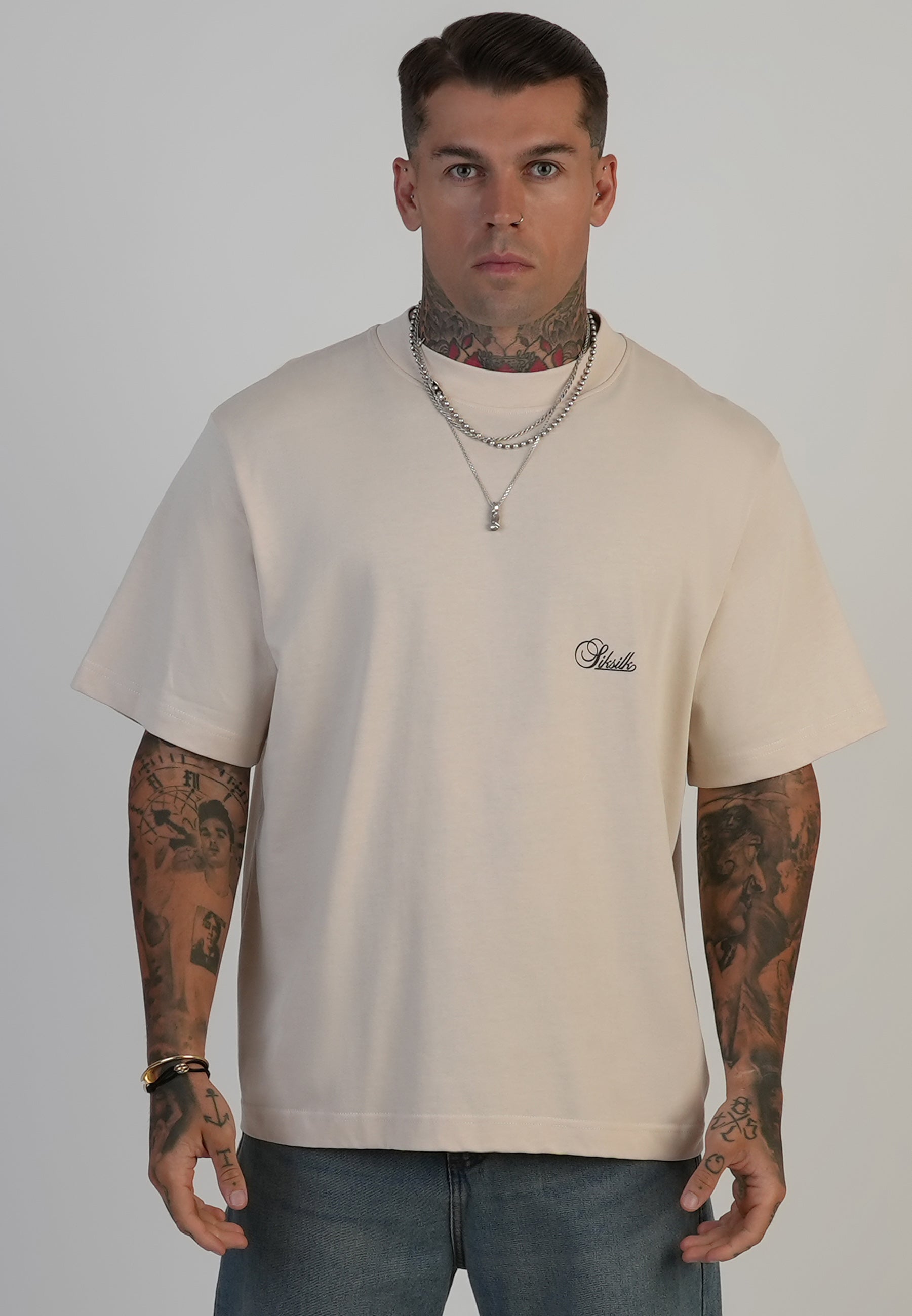 T-shirt oversized en écru T-shirts SikSilk