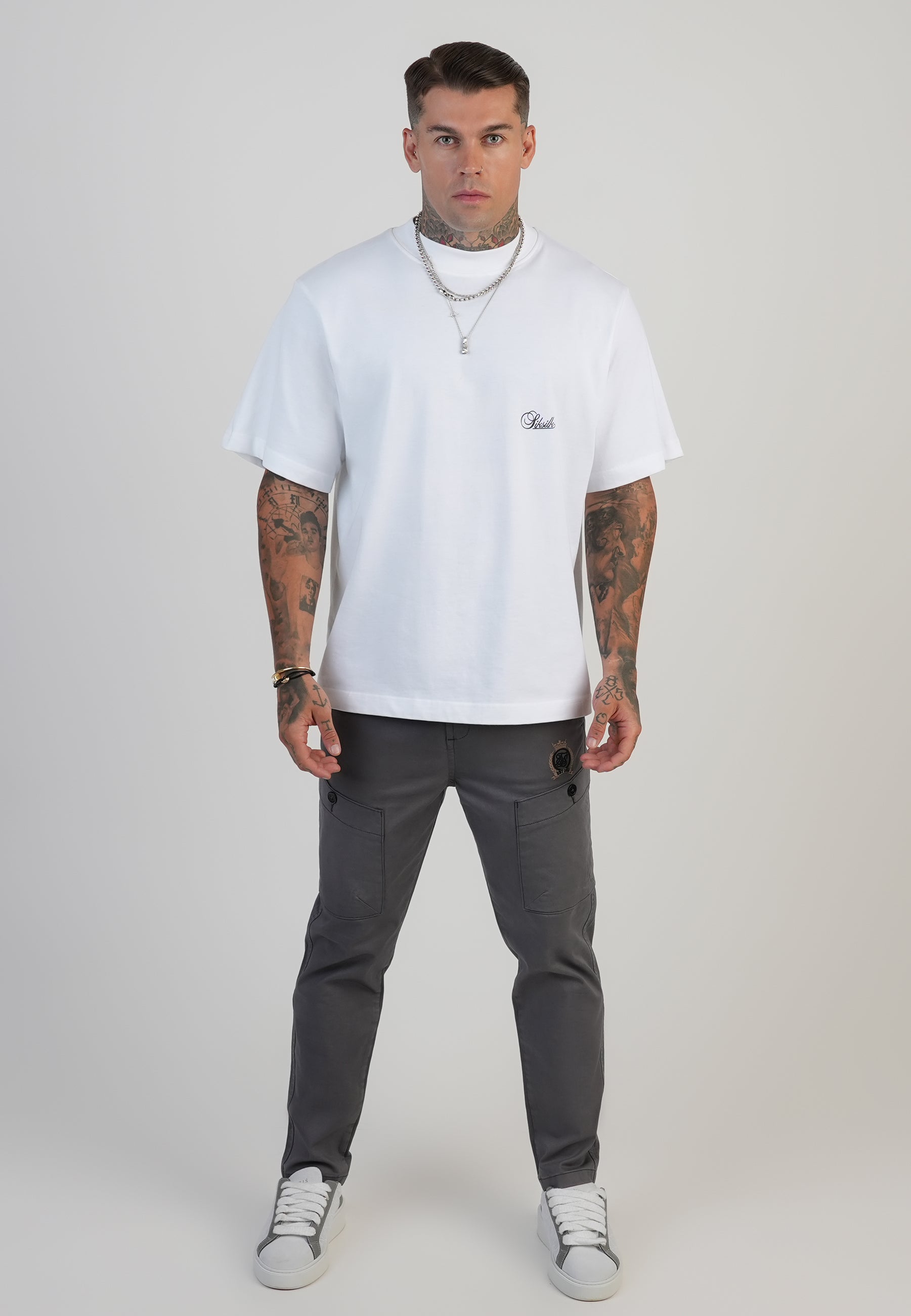 T-shirt oversized en blanc T-shirts SikSilk