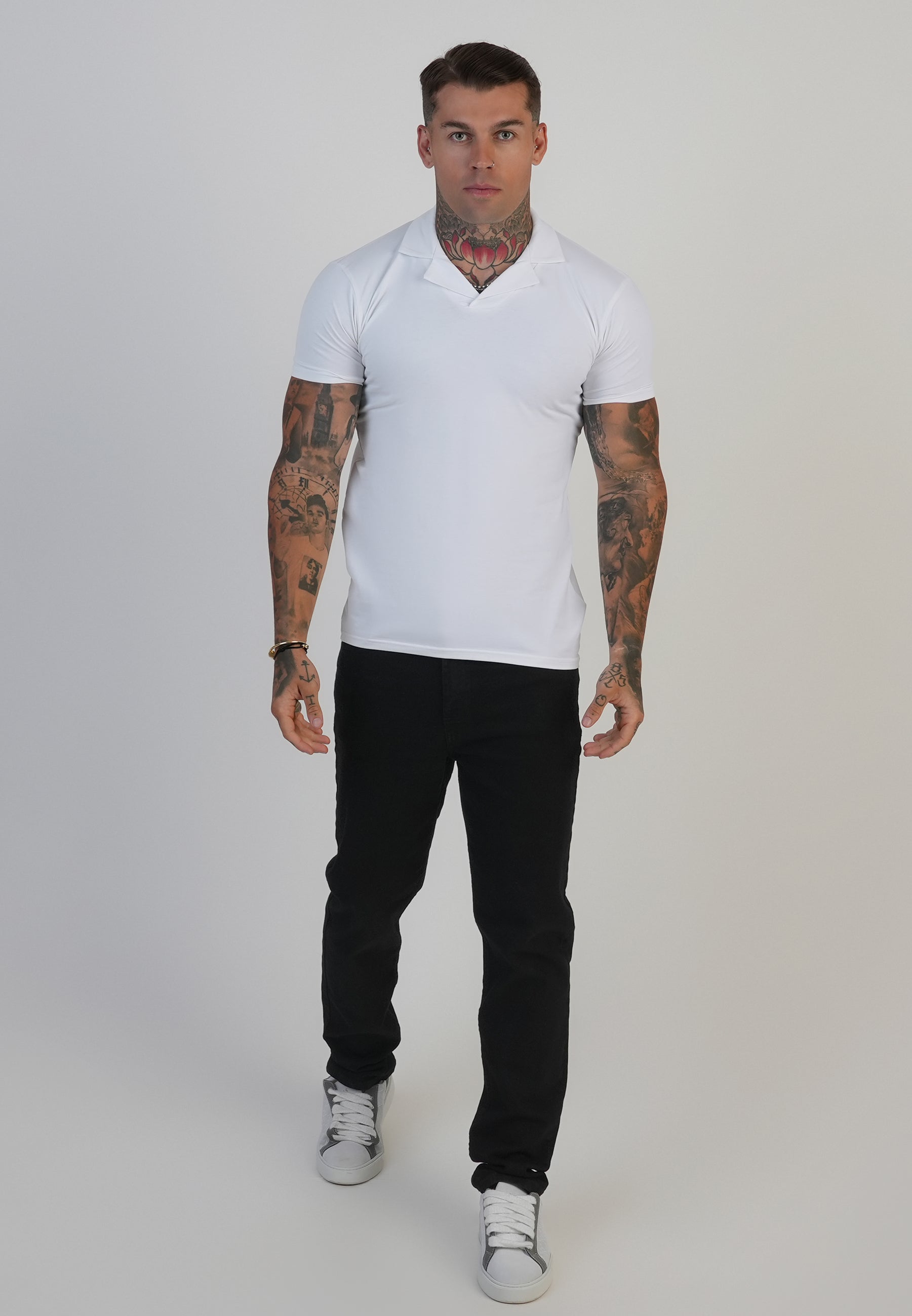 Revere Polo in White T-shirts SikSilk