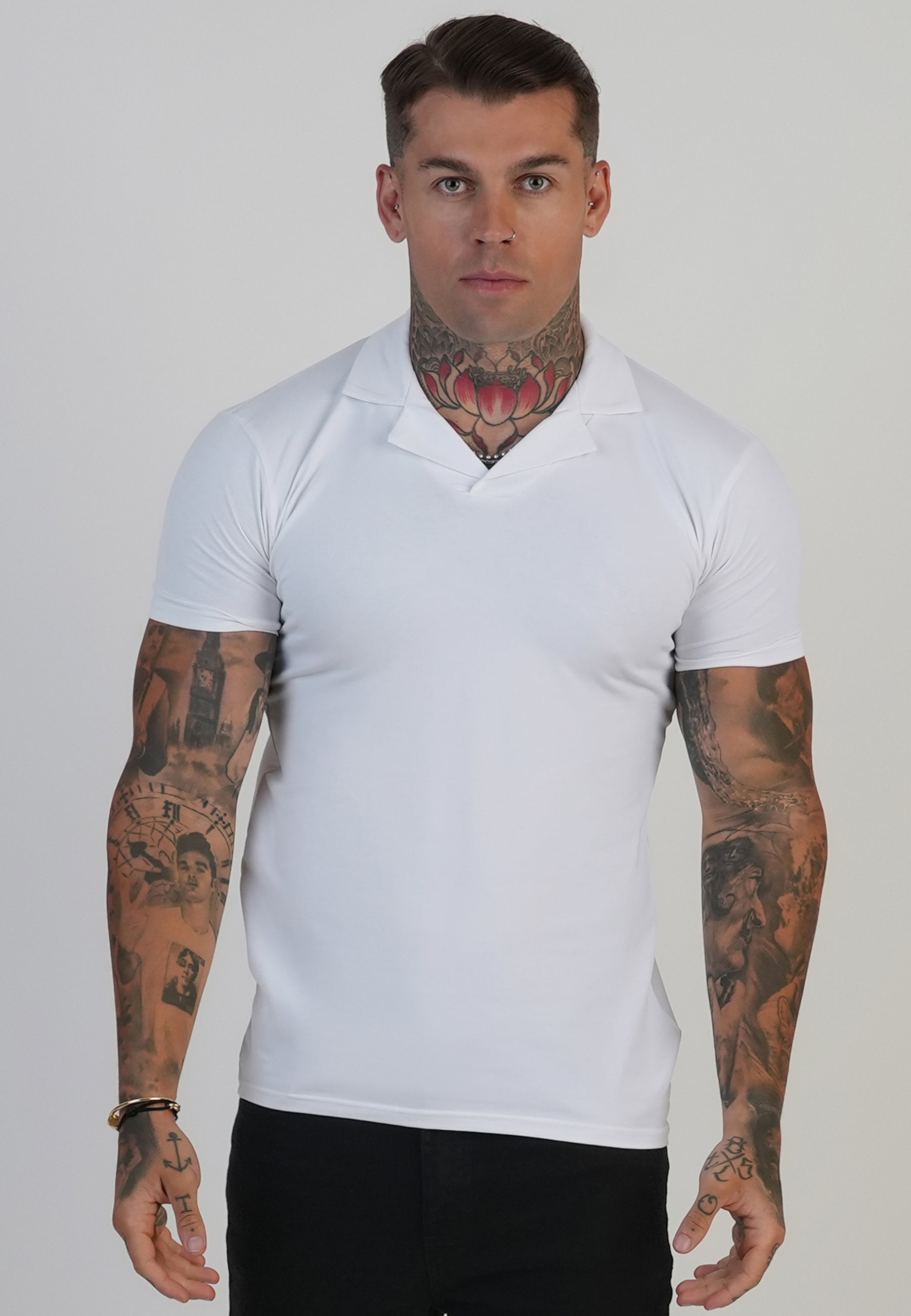 Revere Polo in White T-shirts SikSilk