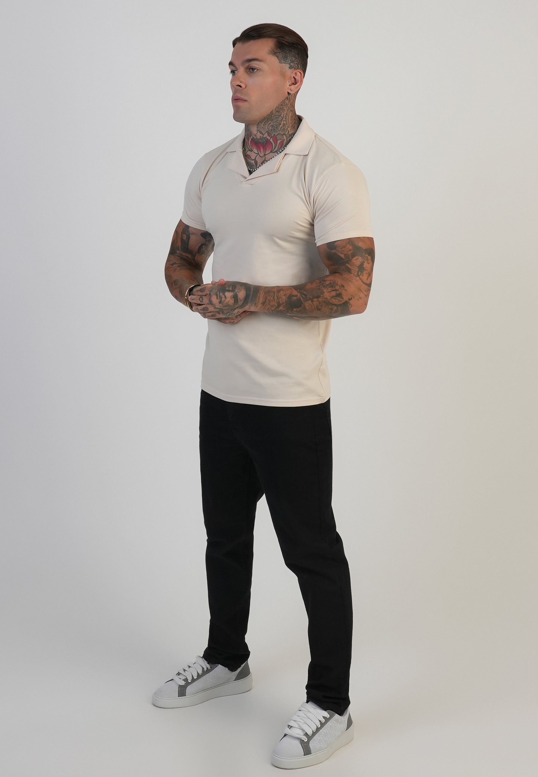 Polo Revere en écru T-shirts SikSilk