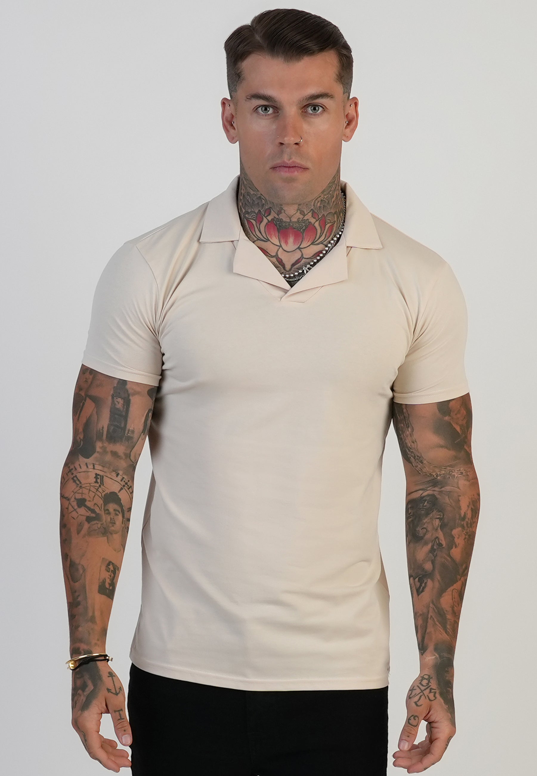 Polo Revere en écru T-shirts SikSilk
