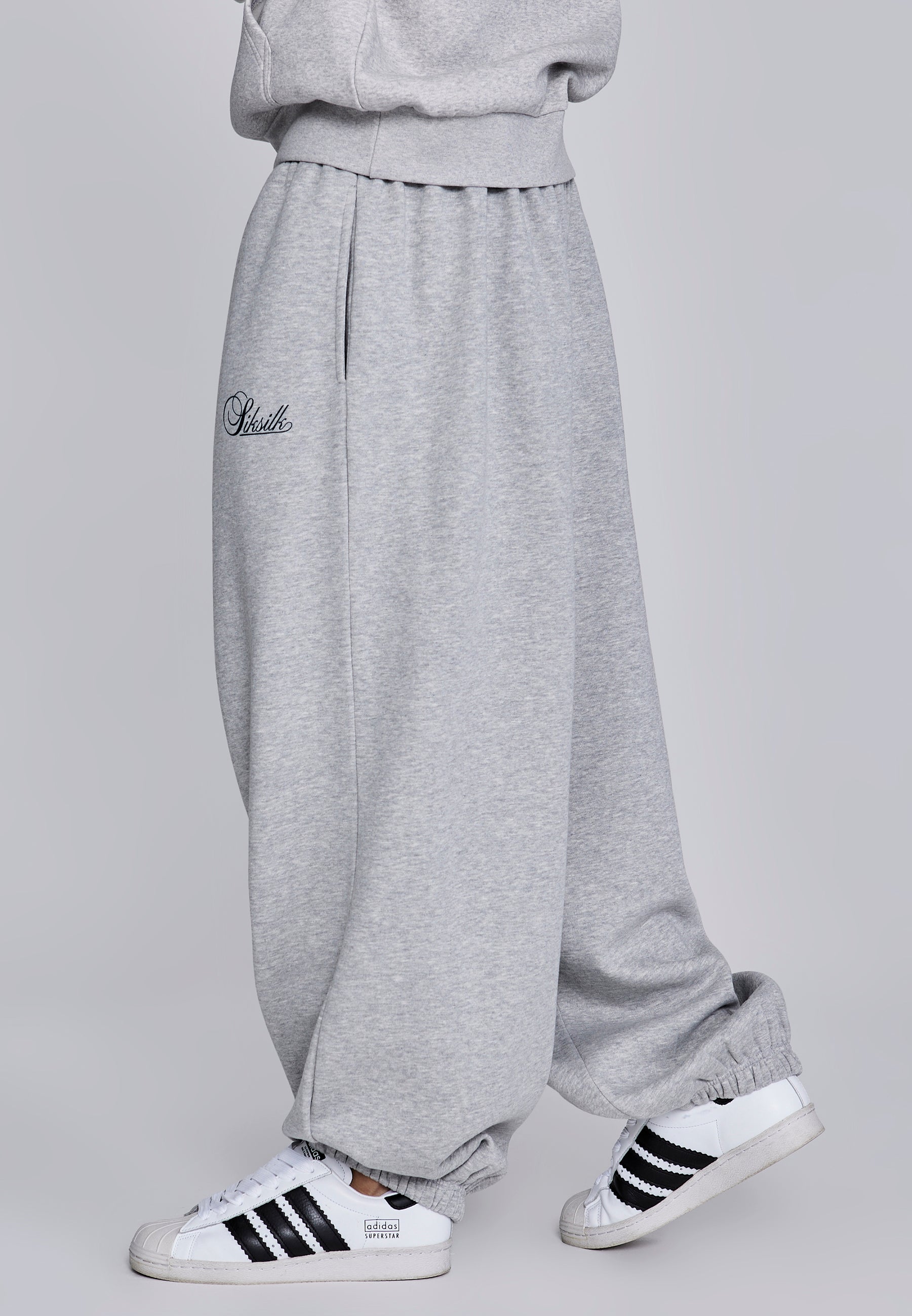 Essentials Joggers in Grey Marl Pantalon SikSilk