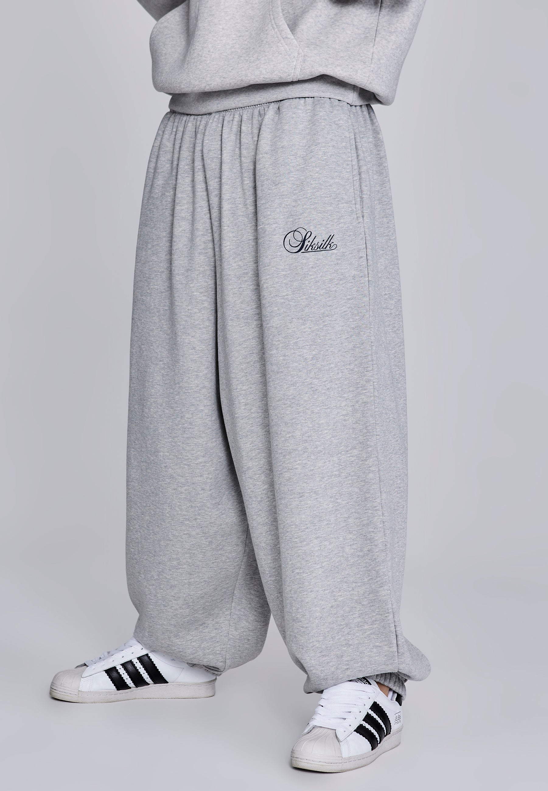 Essentials Joggers in Grey Marl Pantalon SikSilk