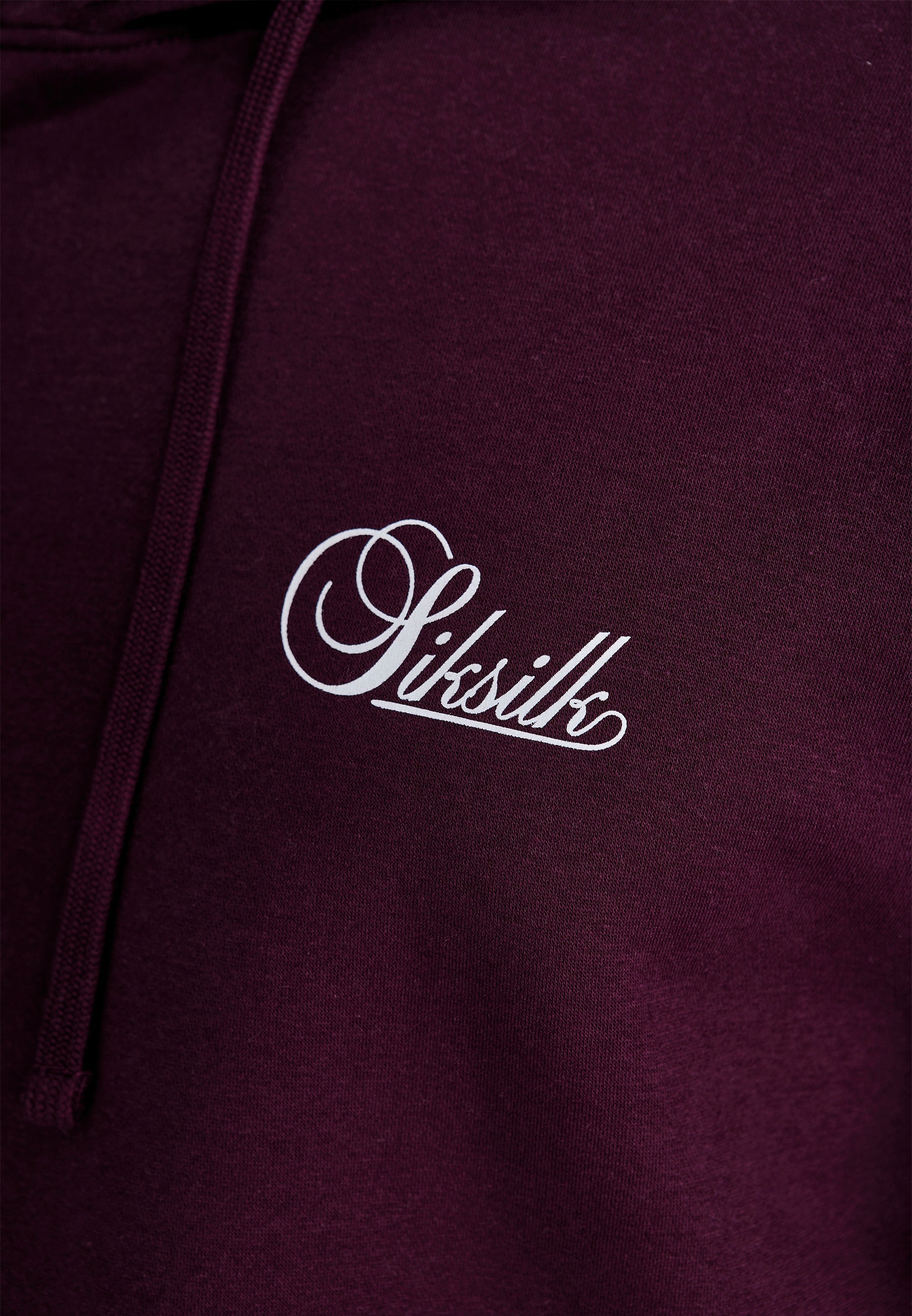 Essentials Hoodie en Bourgogne Sweat à capuche SikSilk
