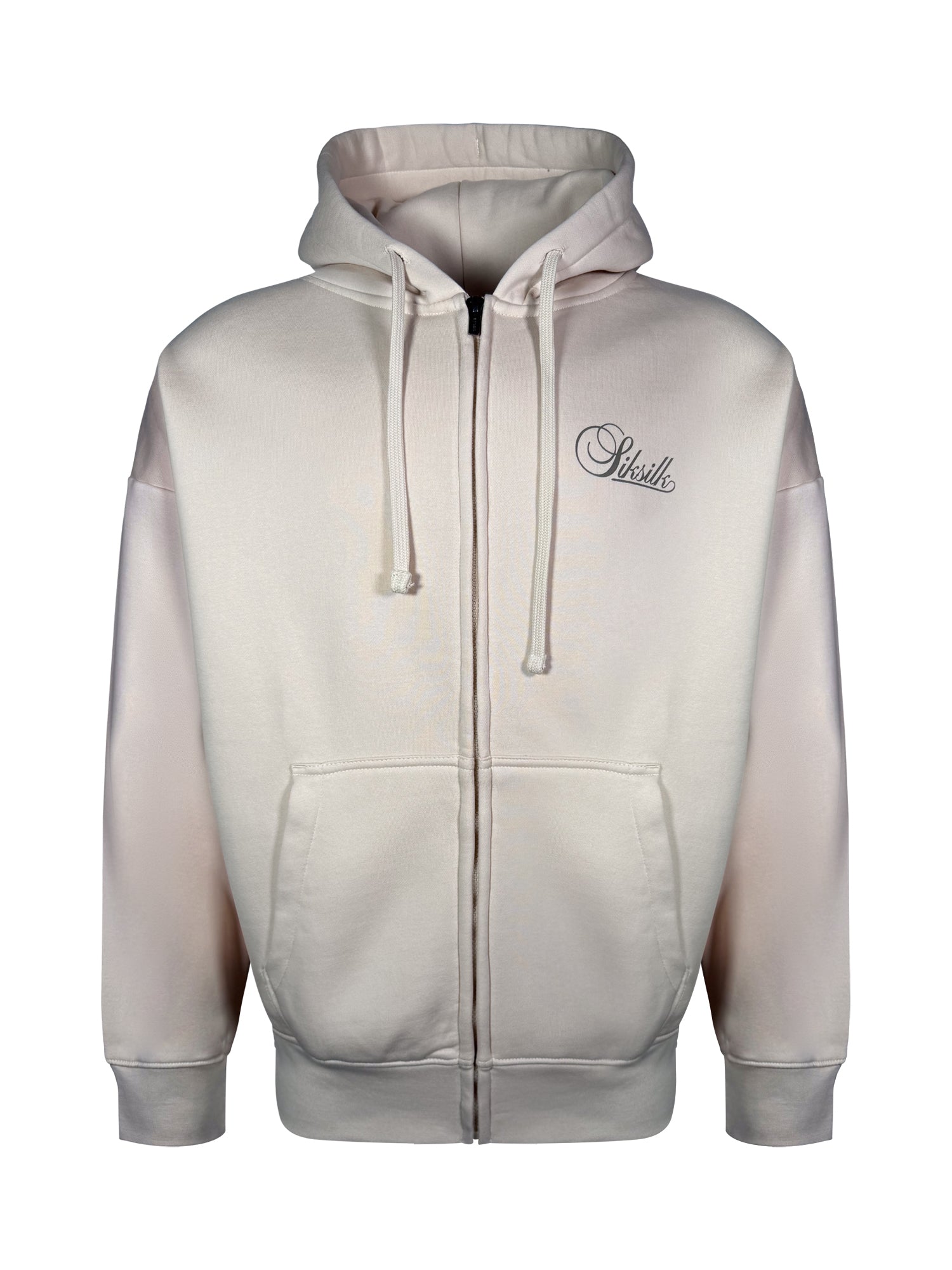 Essentials Full Zip Hoodie in Ecru Sweat-shirts SikSilk