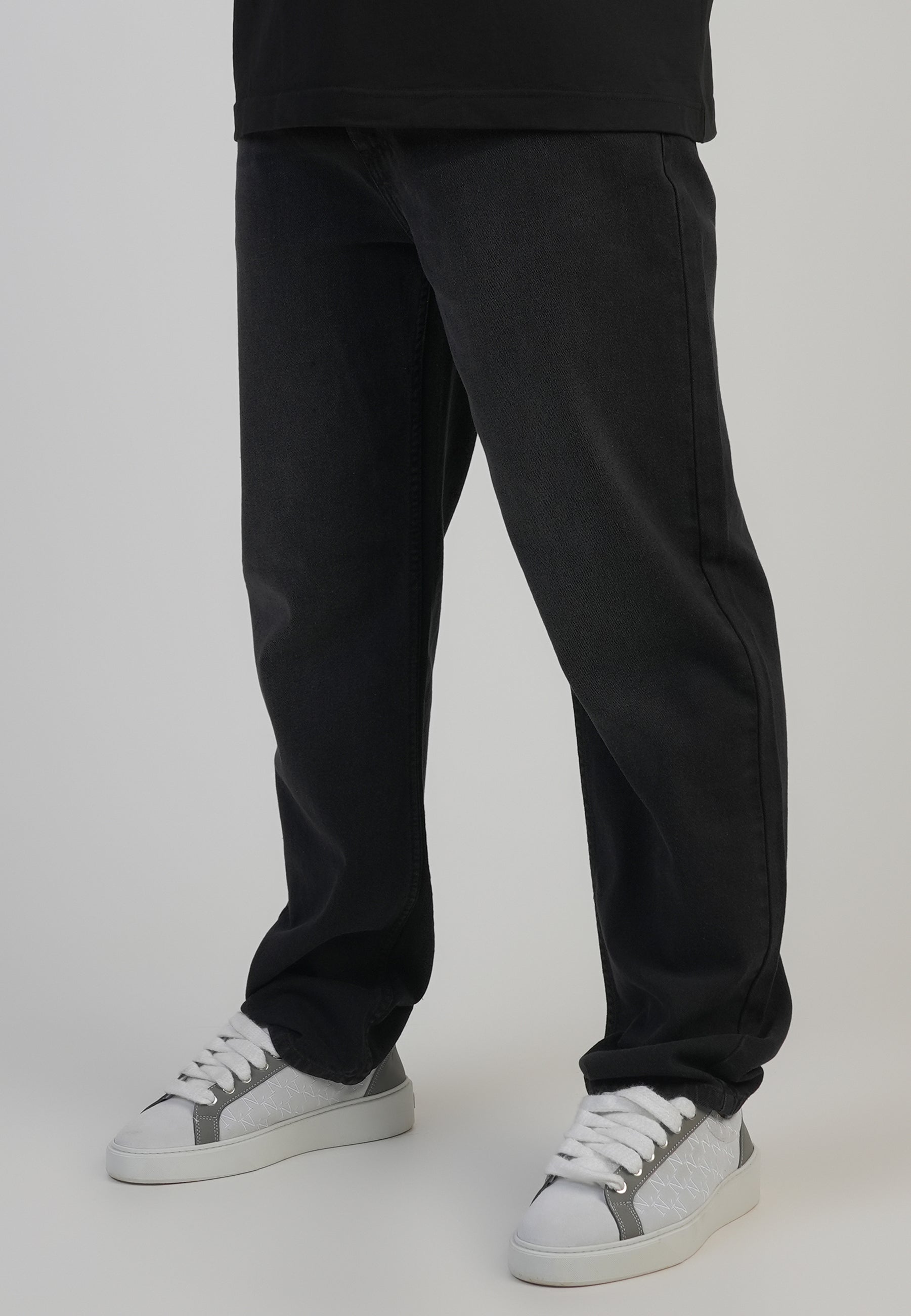 Jeans coupe droite délavé noir Jeans SikSilk