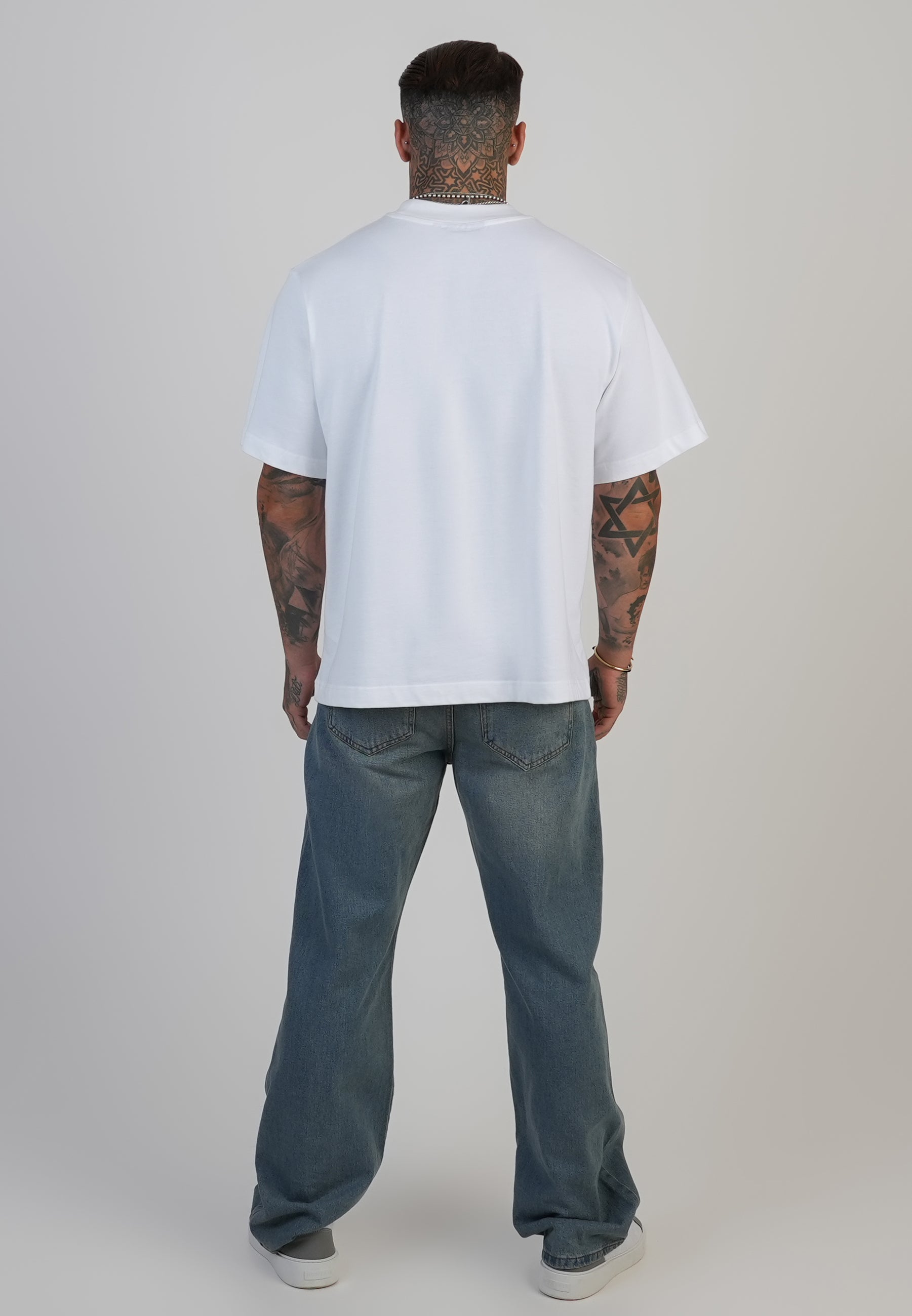 Jeans Loose Fit en bleu vintage délavé Jeans SikSilk