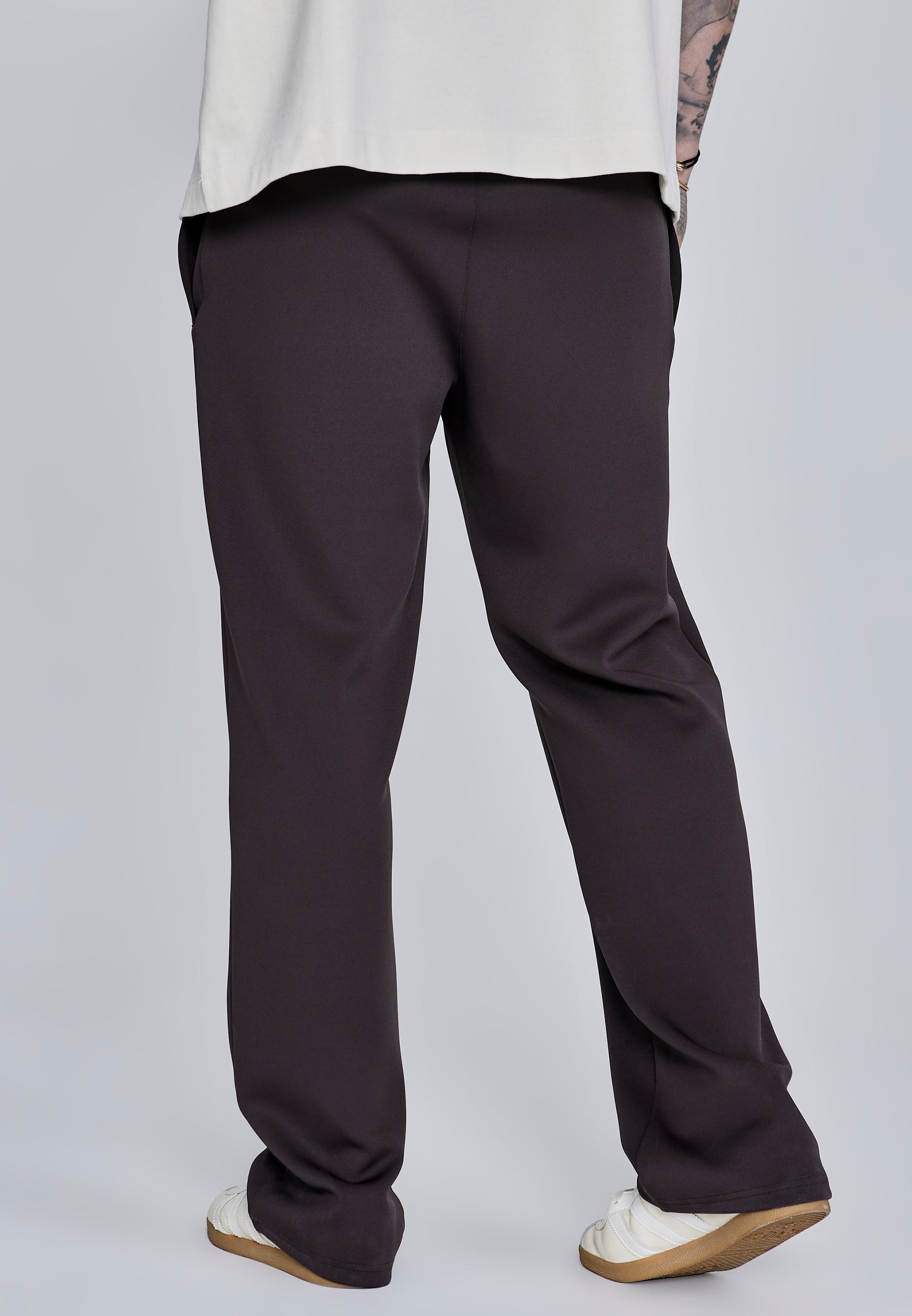 Essentials Poly Track Pants in Brown Pantalons SikSilk