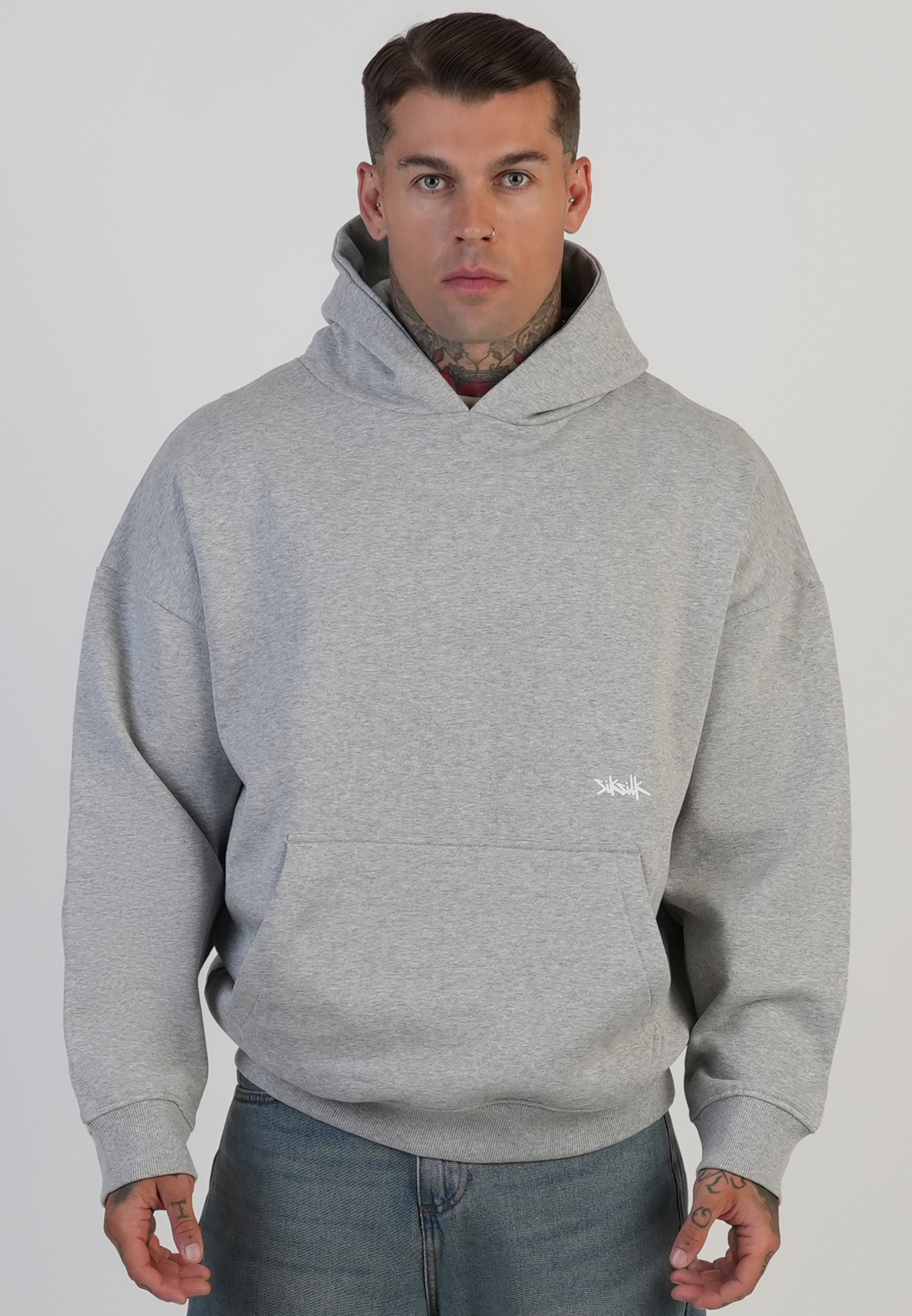 Sweat à capuche Graphic in Grey Marl Sweat à capuche SikSilk
