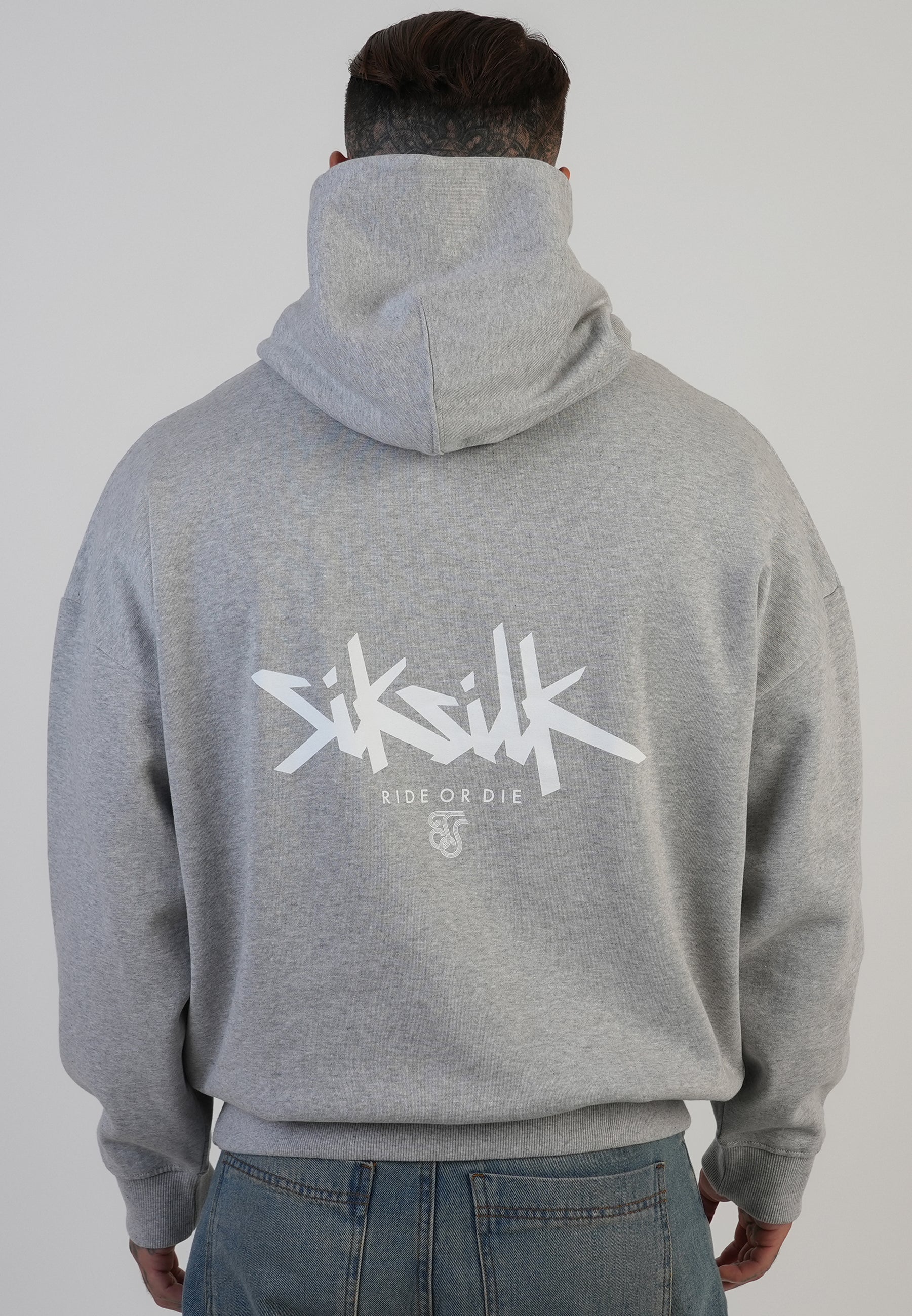 Sweat à capuche Graphic in Grey Marl Sweat à capuche SikSilk