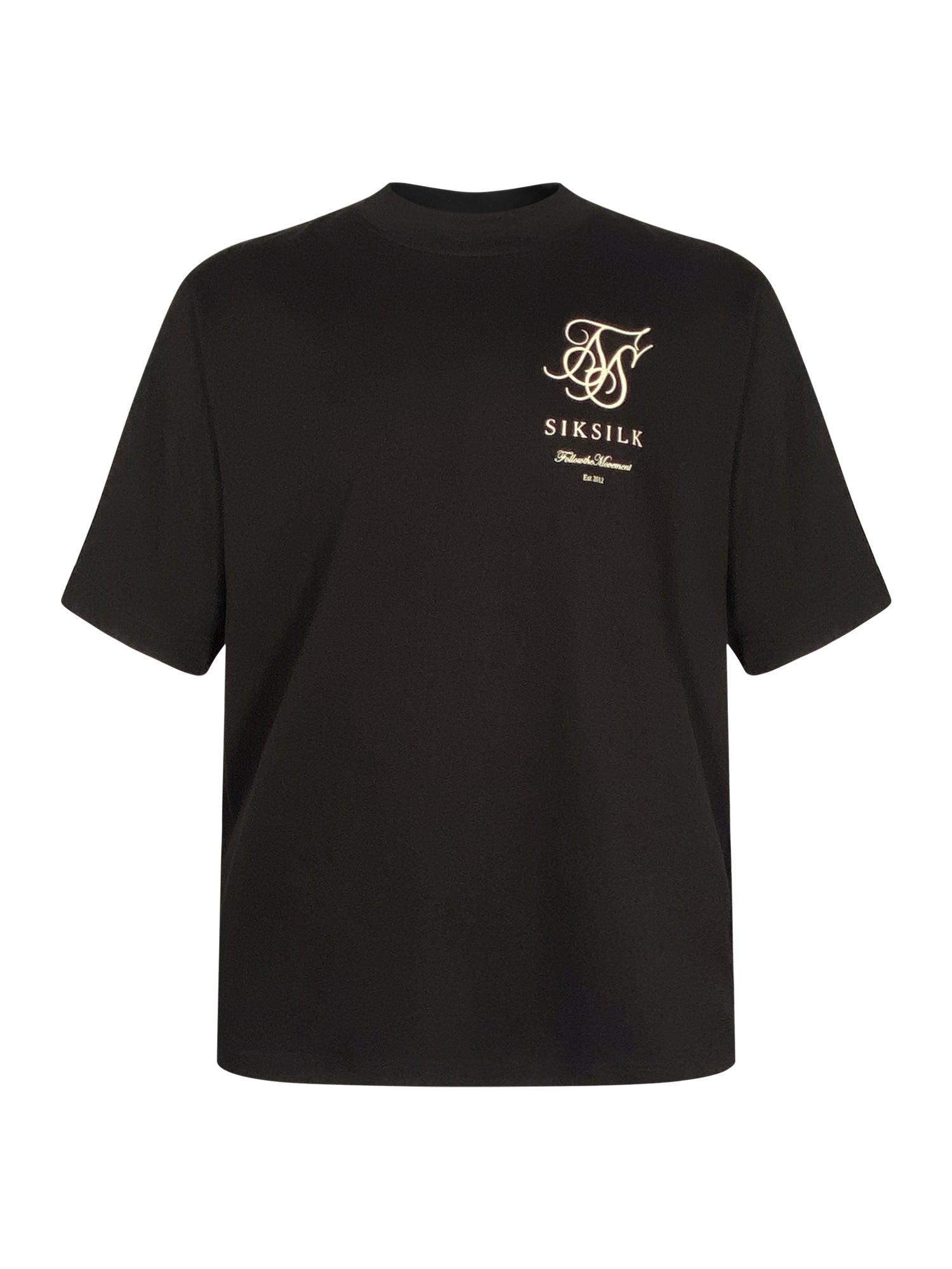 T-shirt à logo en T-shirts noirs SikSilk