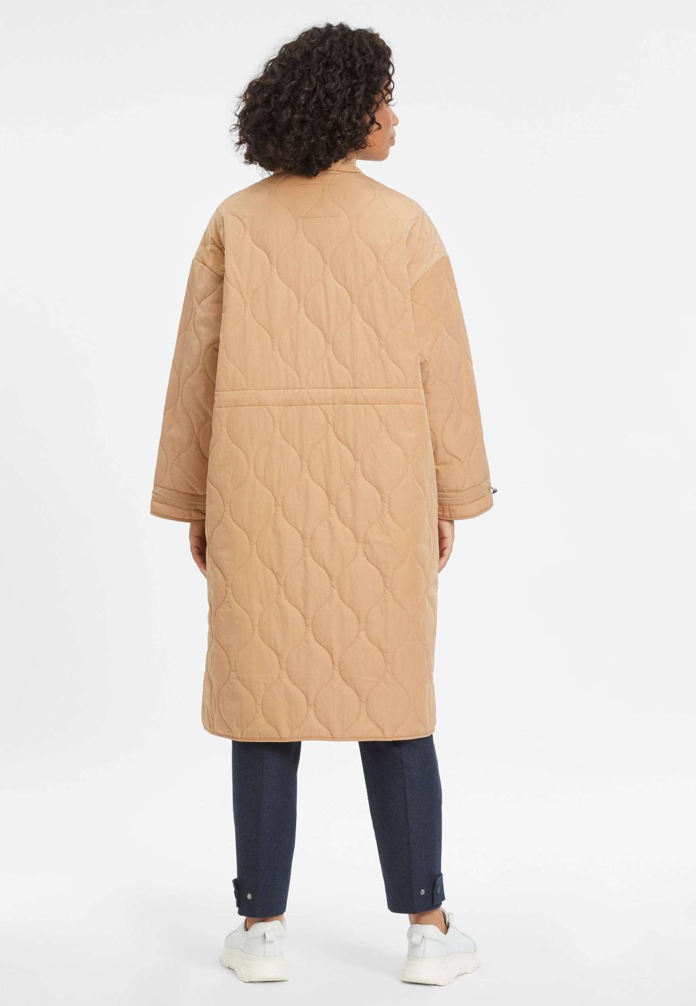 Baicoi Quilted Coat in Iced Coffee Vestes Tamaris   