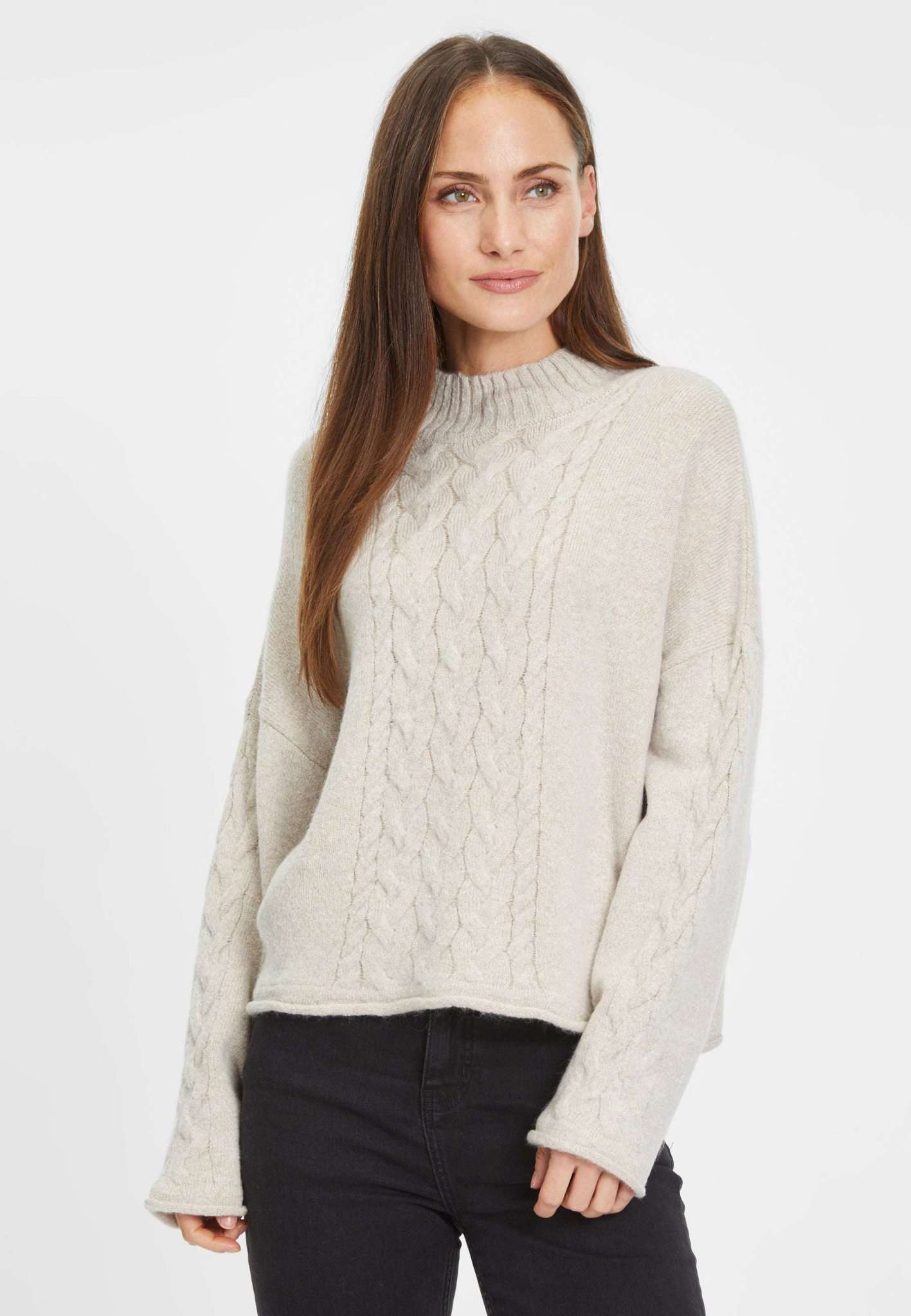 Balje Cable Knit Sweater en pull-over Tapioca Tamaris   