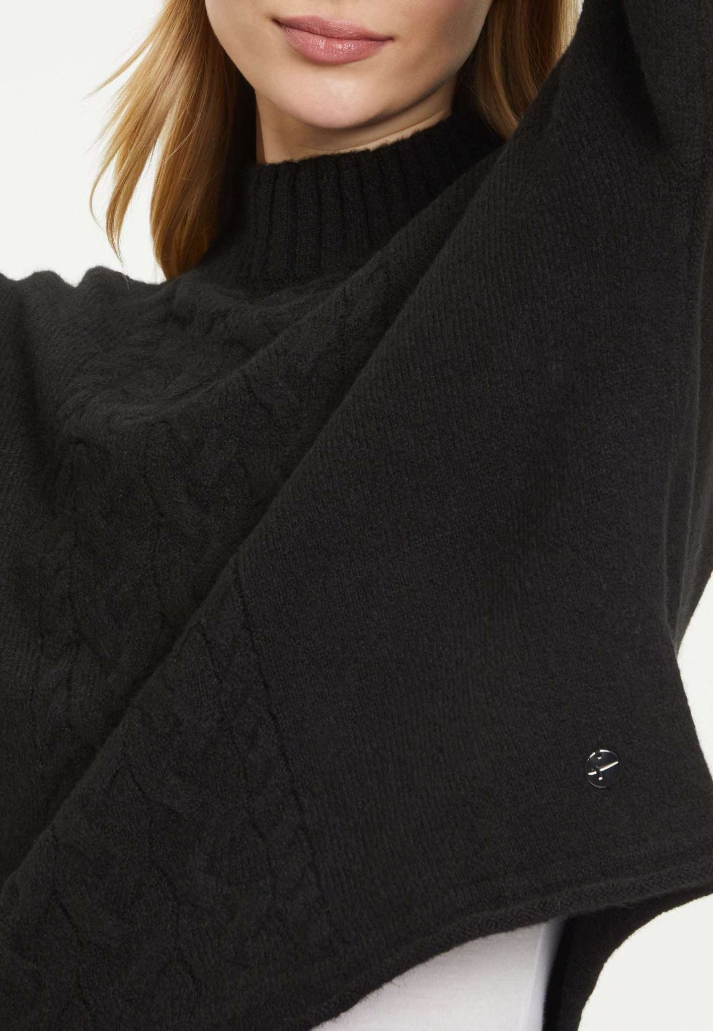 Balje Cable Knit Sweater en noir Beauty Pullover Tamaris   