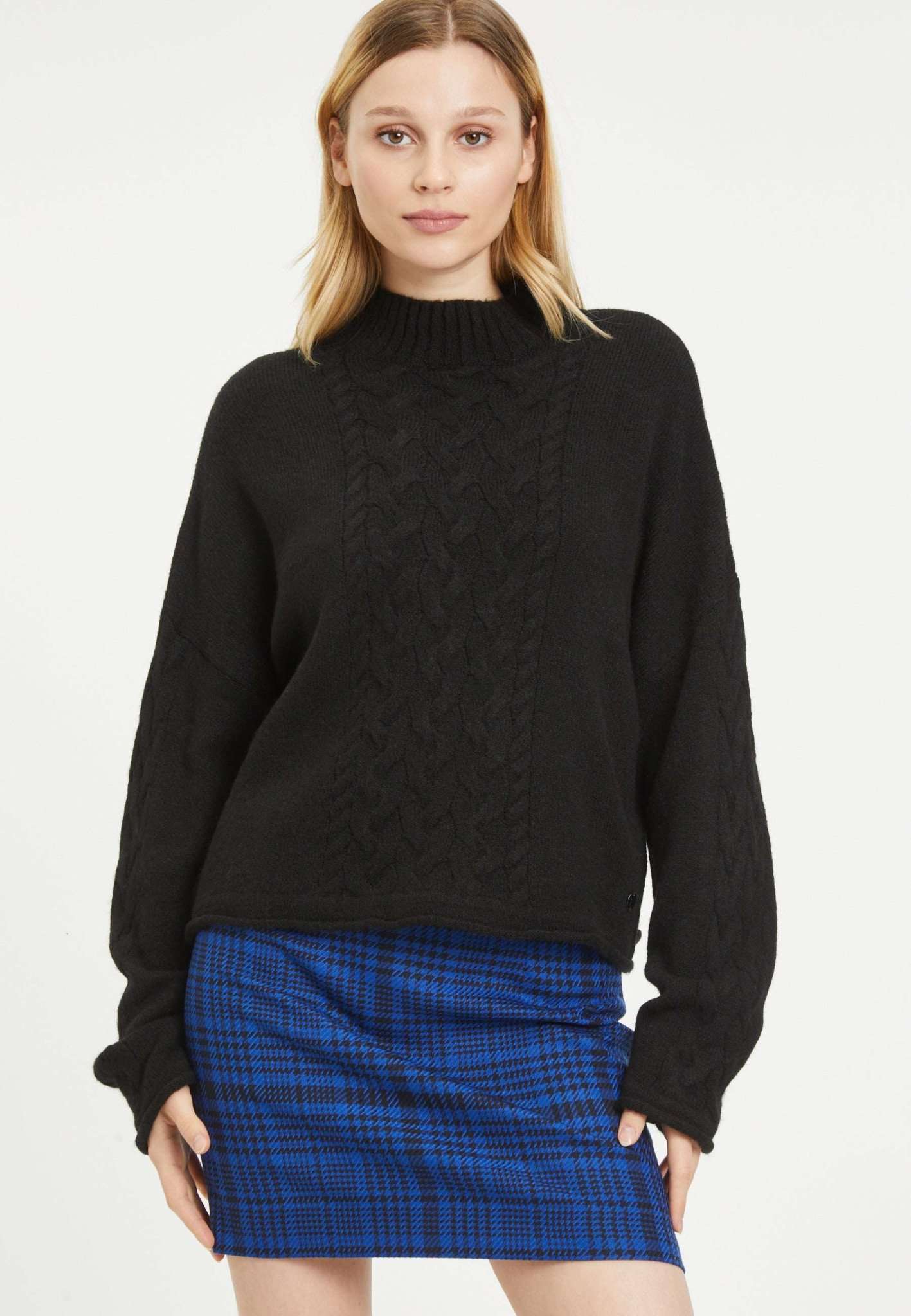 Balje Cable Knit Sweater en noir Beauty Pullover Tamaris   