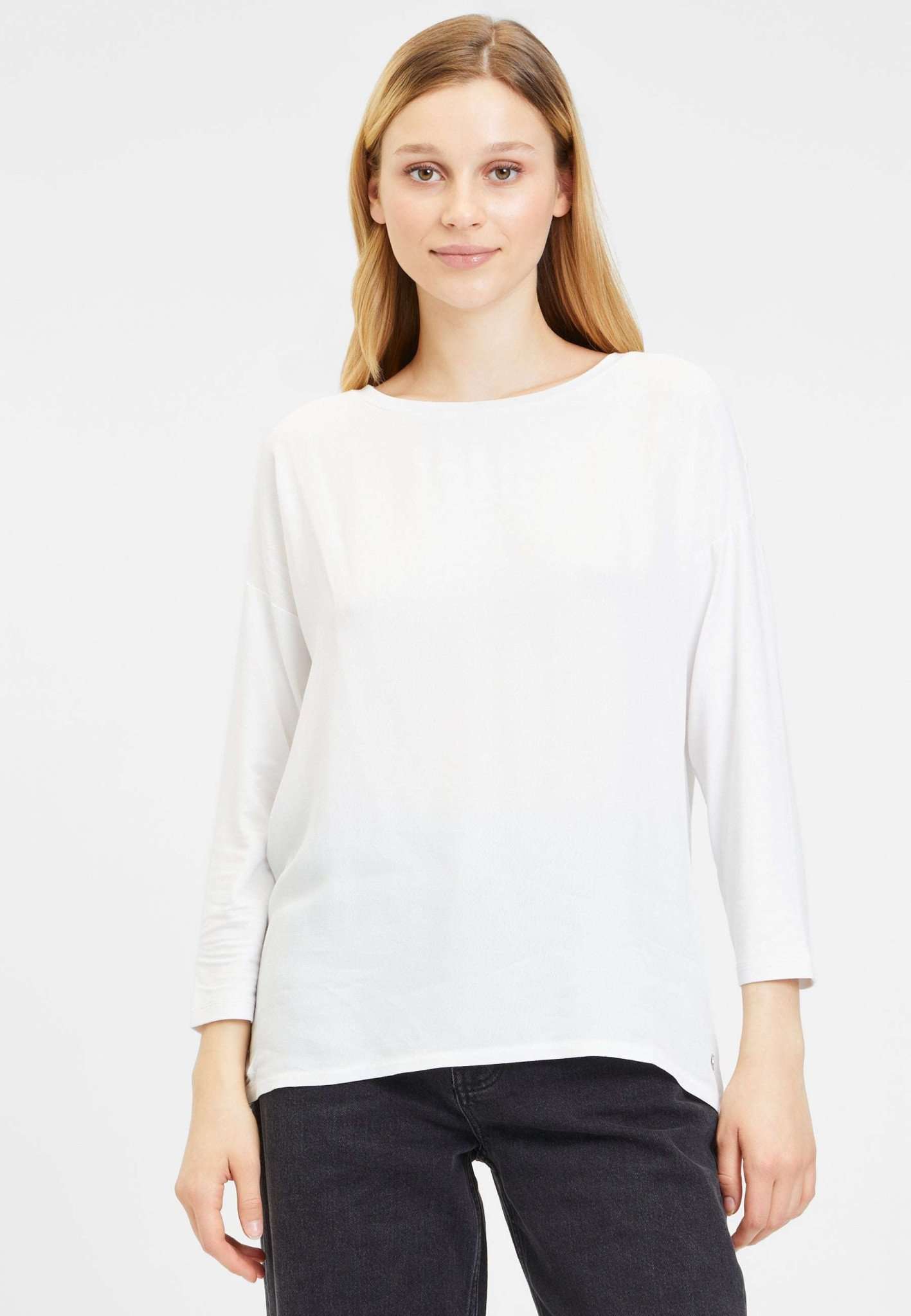 Burdur Long Sleeve Shirt in Bright White T-shirts Tamaris   