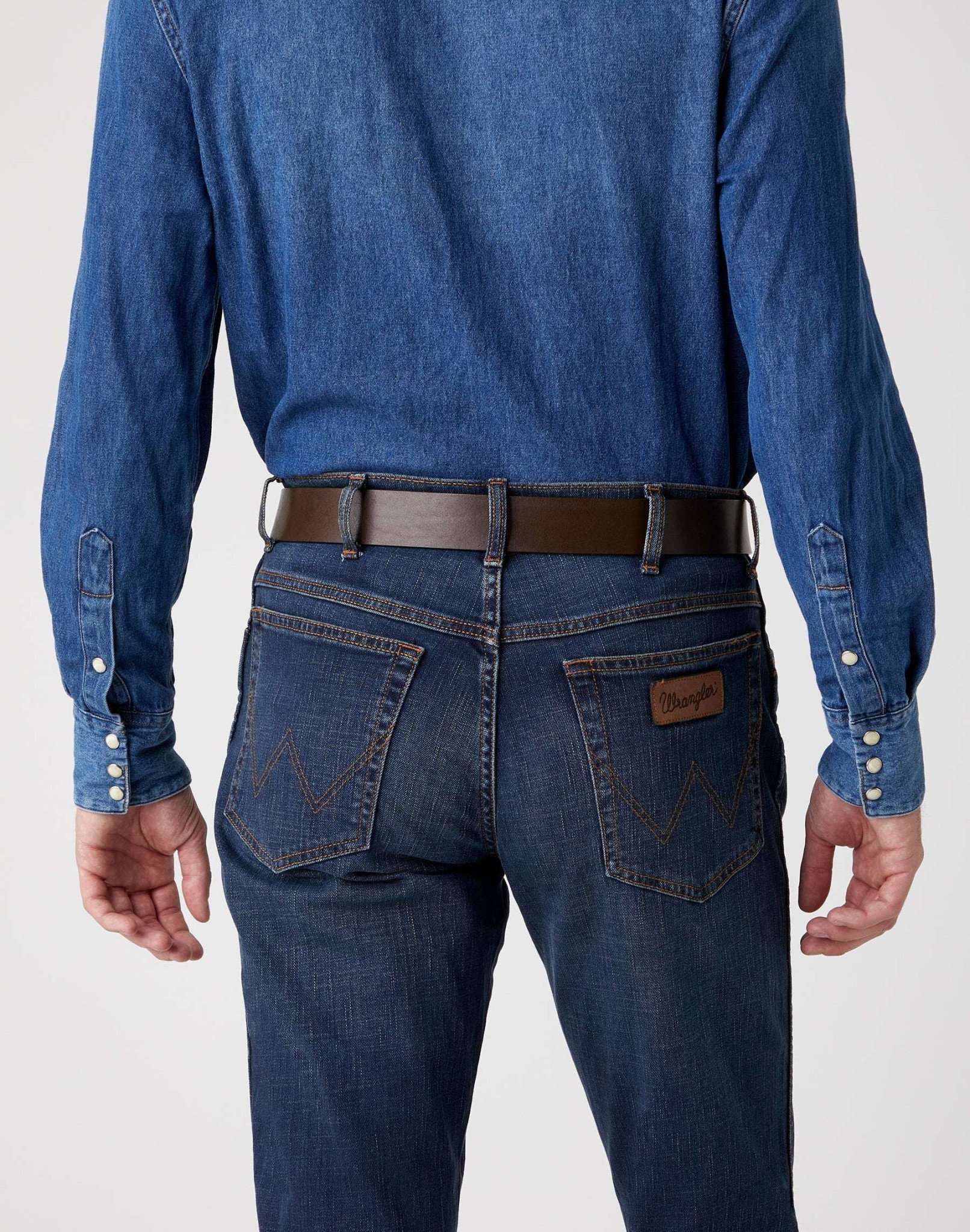 Câble Buckle Belt in Brown Ceinture Wrangler   