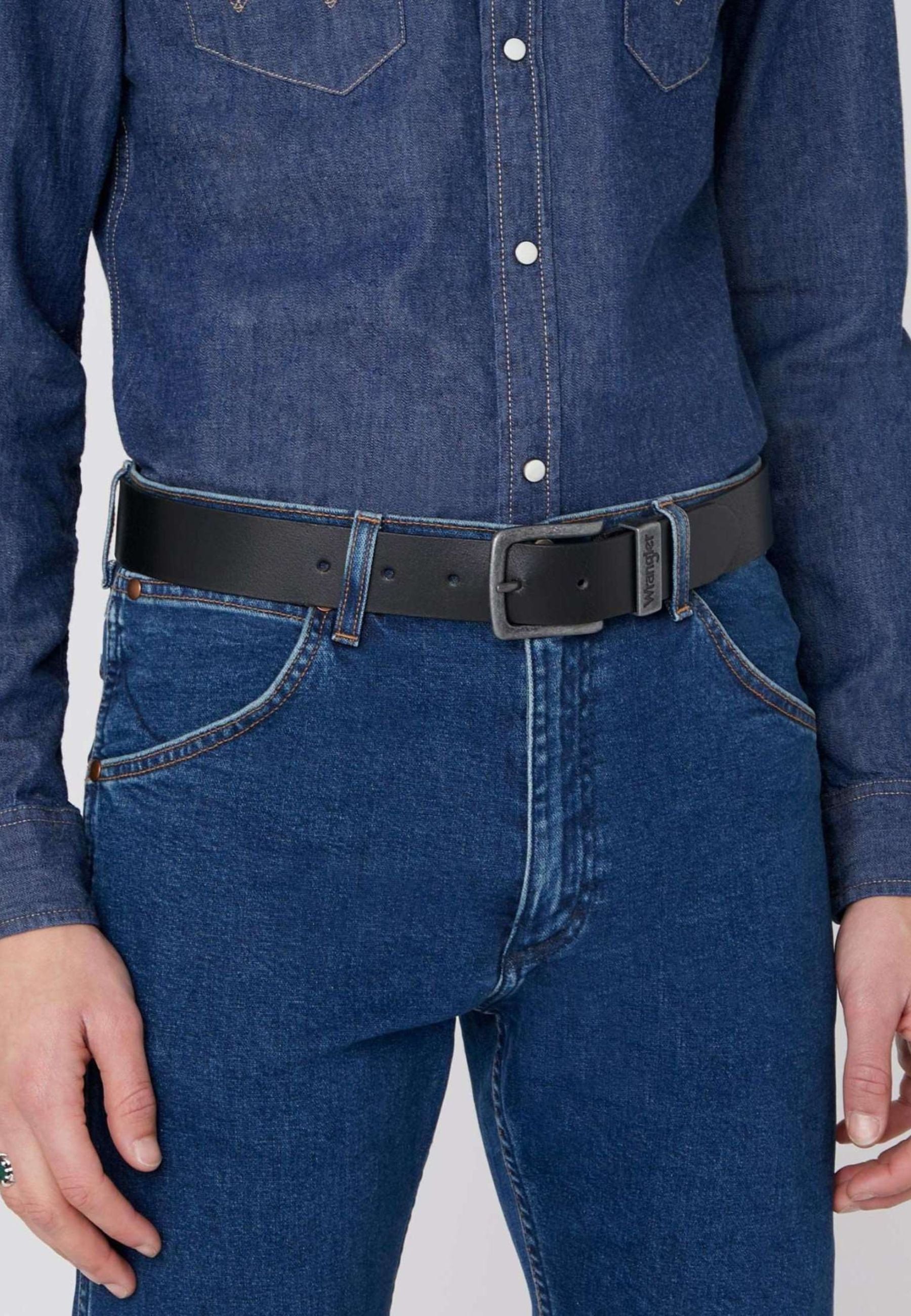 Metal Loop Belt in Black Ceinture Wrangler
