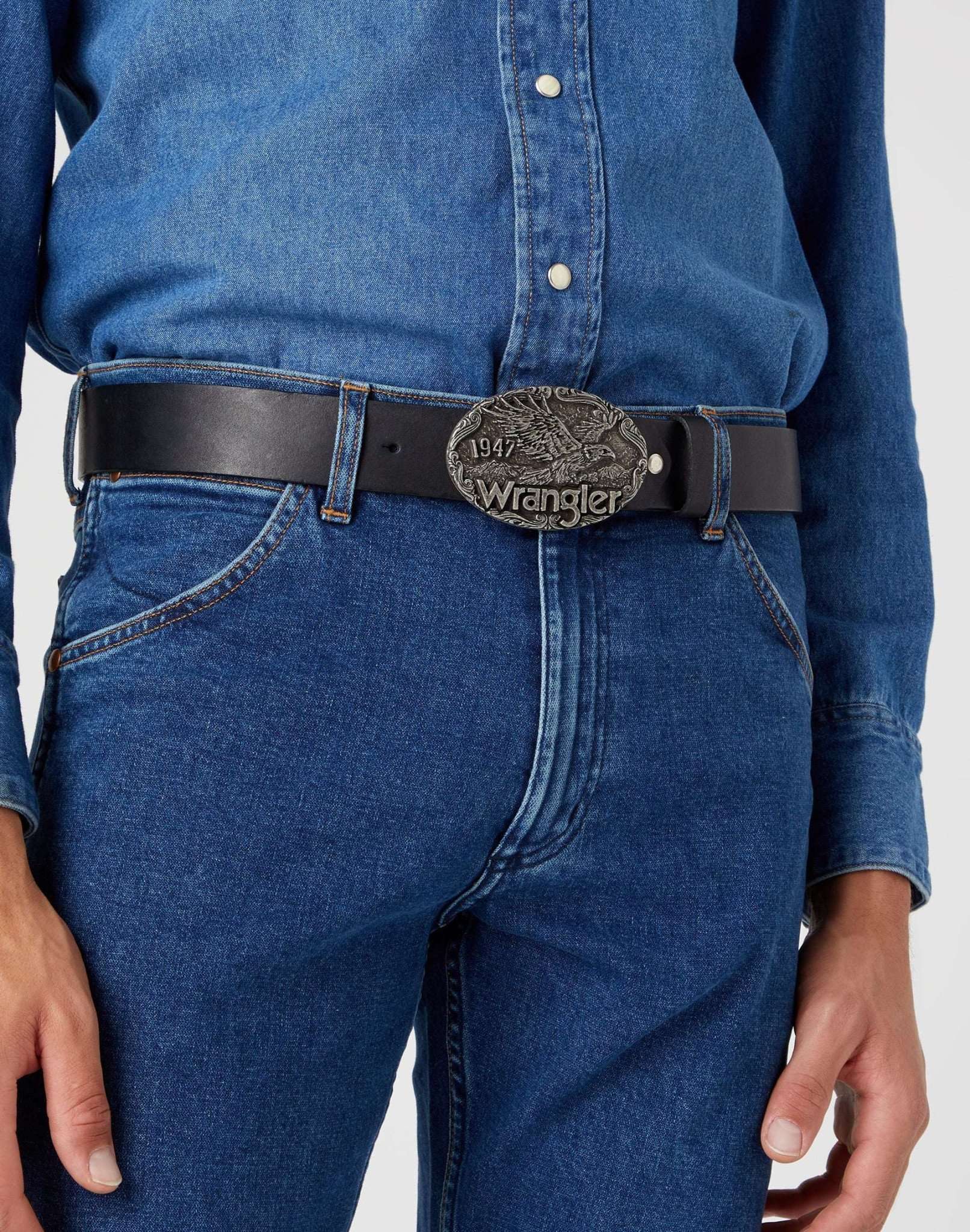 W Eagle Belt in Black Ceinture Wrangler   