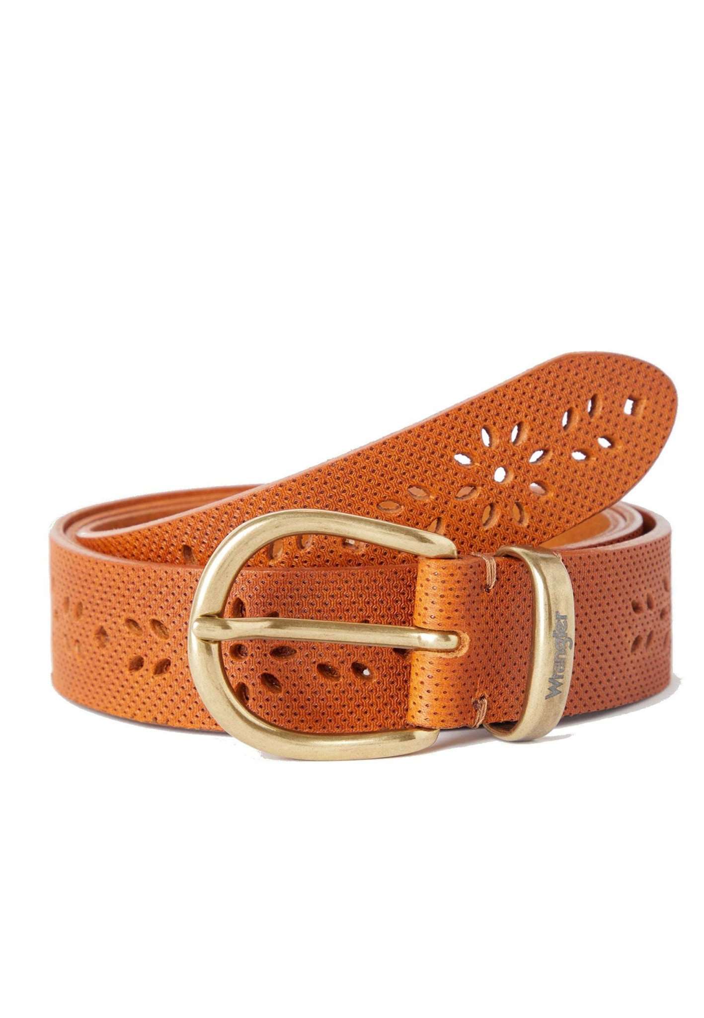 Flower Belt in Cognac Ceinture Wrangler   