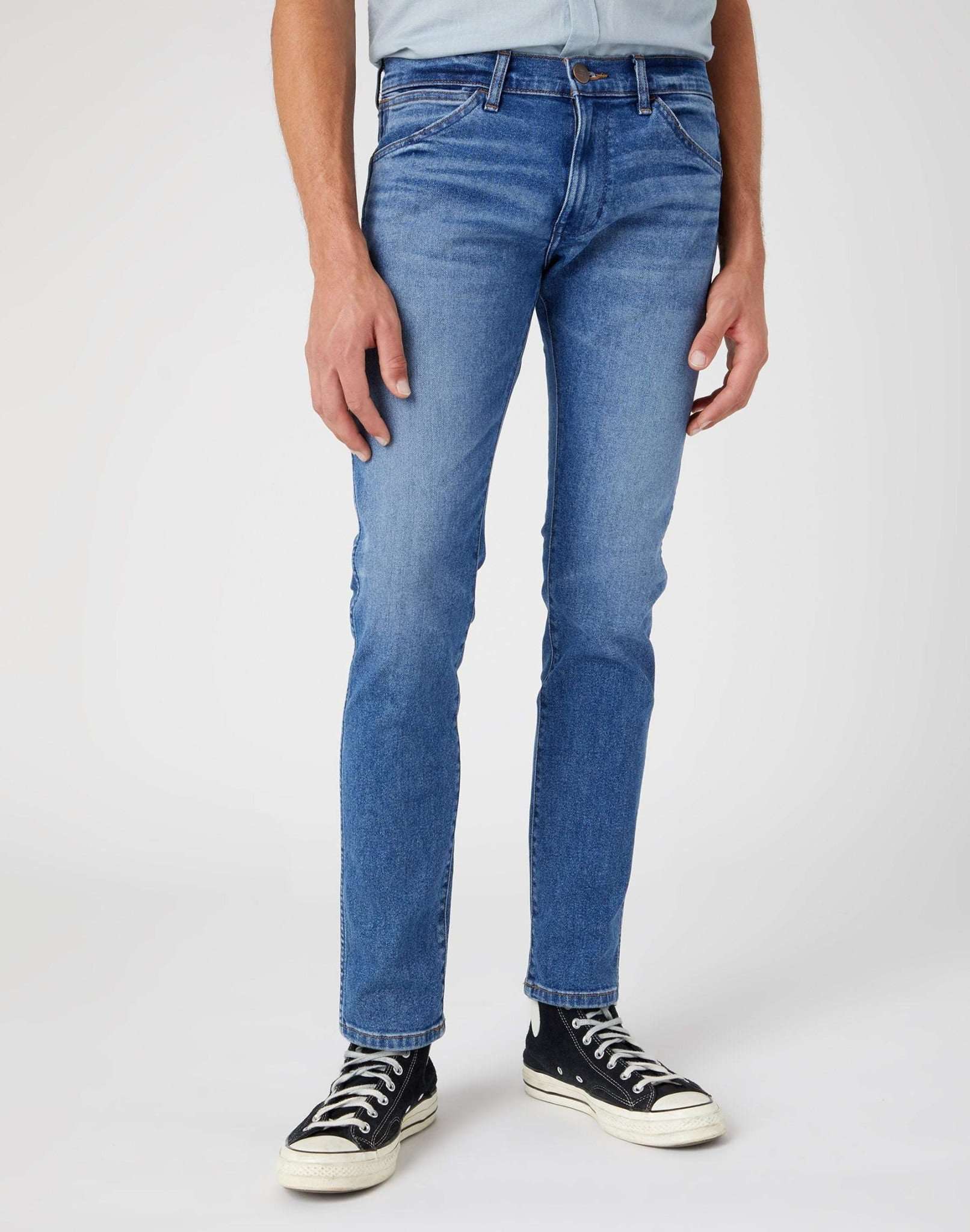 Bryson Low Stretch en jeans Smoke Sea Wrangler   