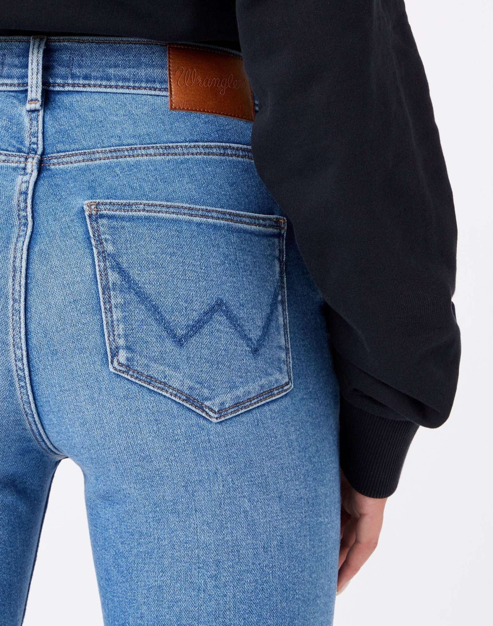 High Rise Jeans skinny en jeans River Wrangler   