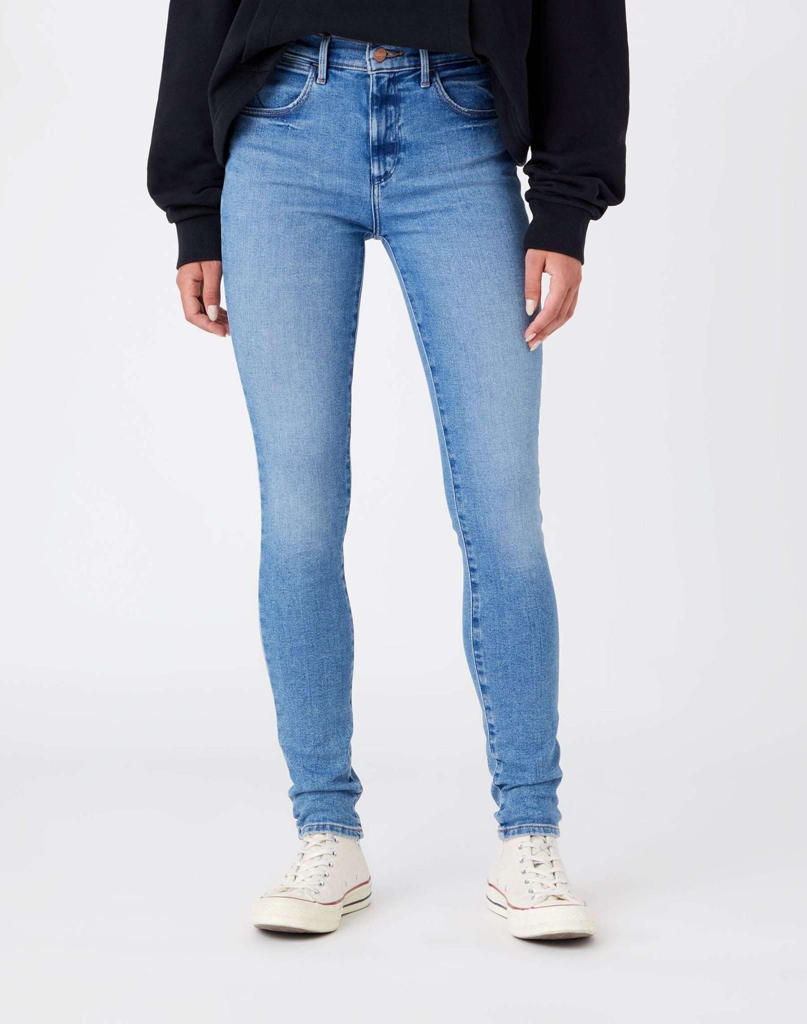 High Rise Jeans skinny en jeans River Wrangler   