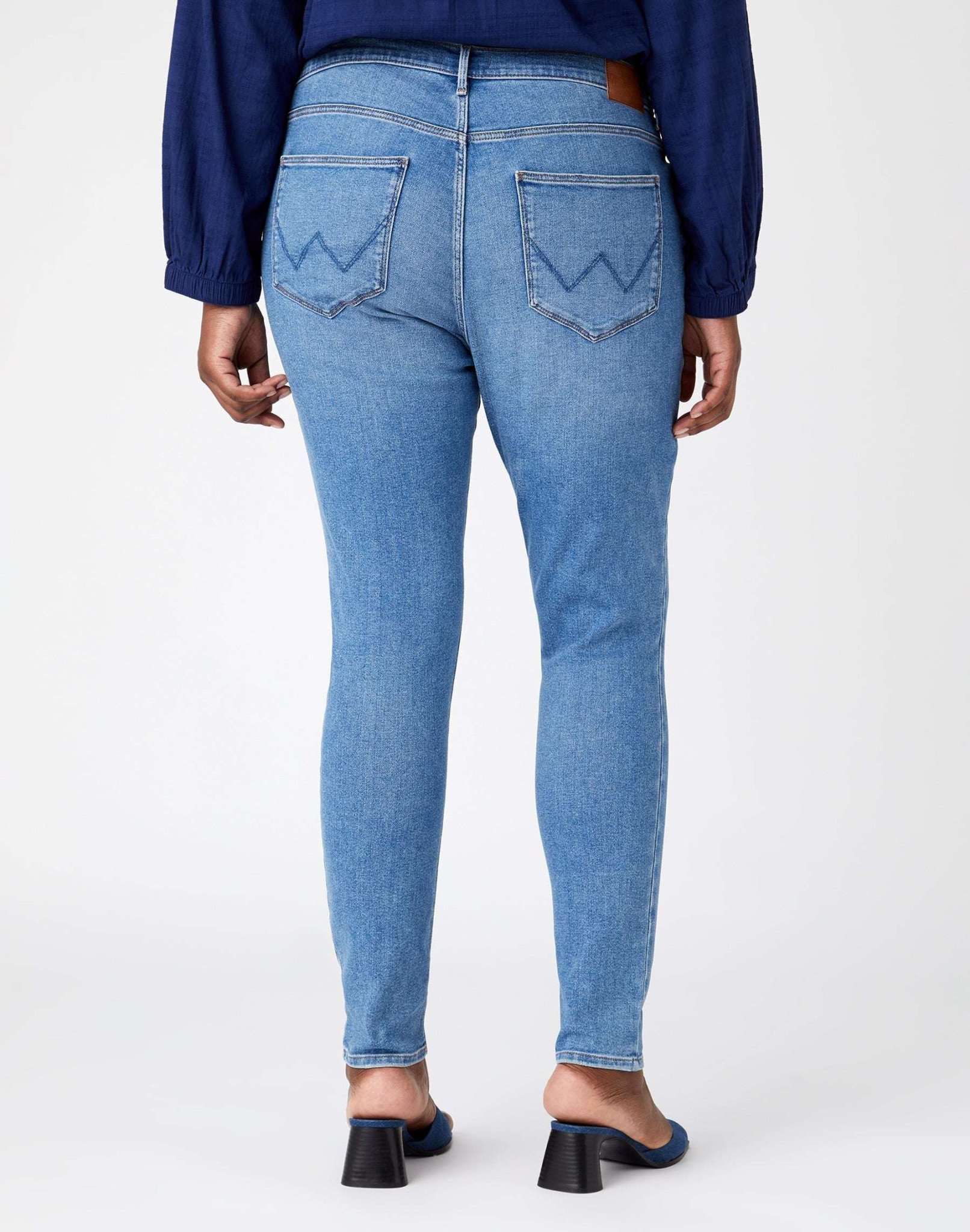 High Rise Jeans skinny en jeans River Wrangler   