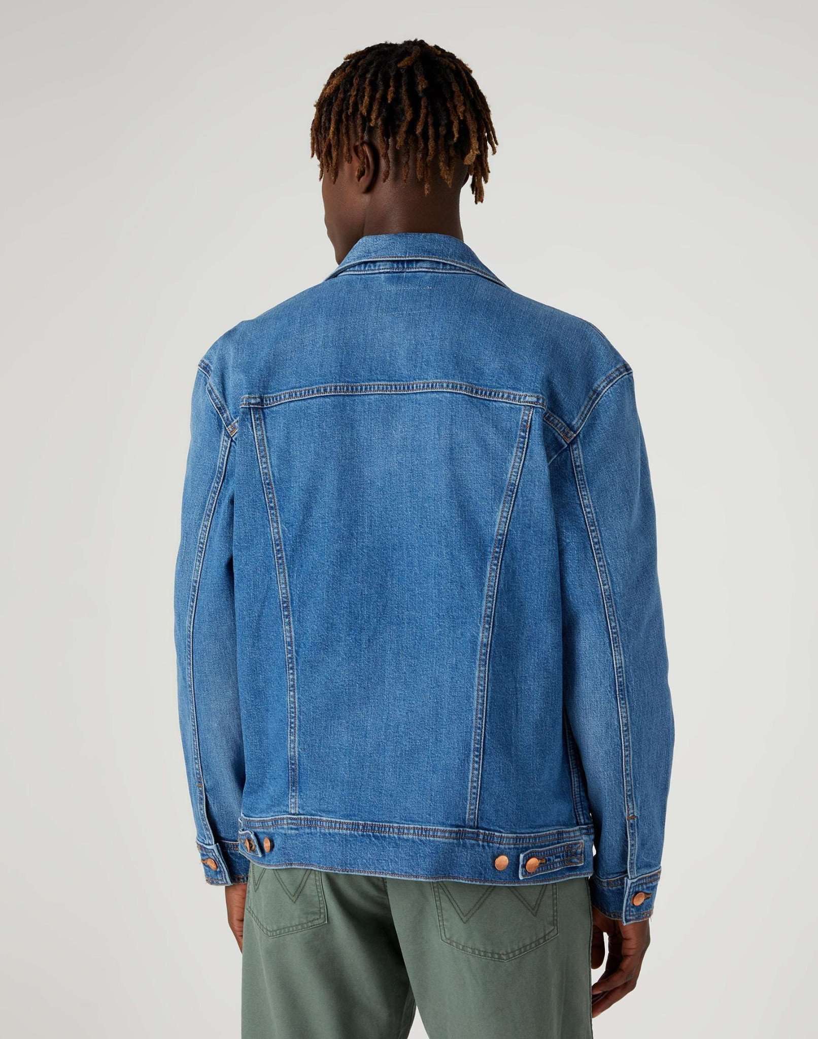 Anti Fit Jacket in Blue Eyes Blue Vestes Wrangler   