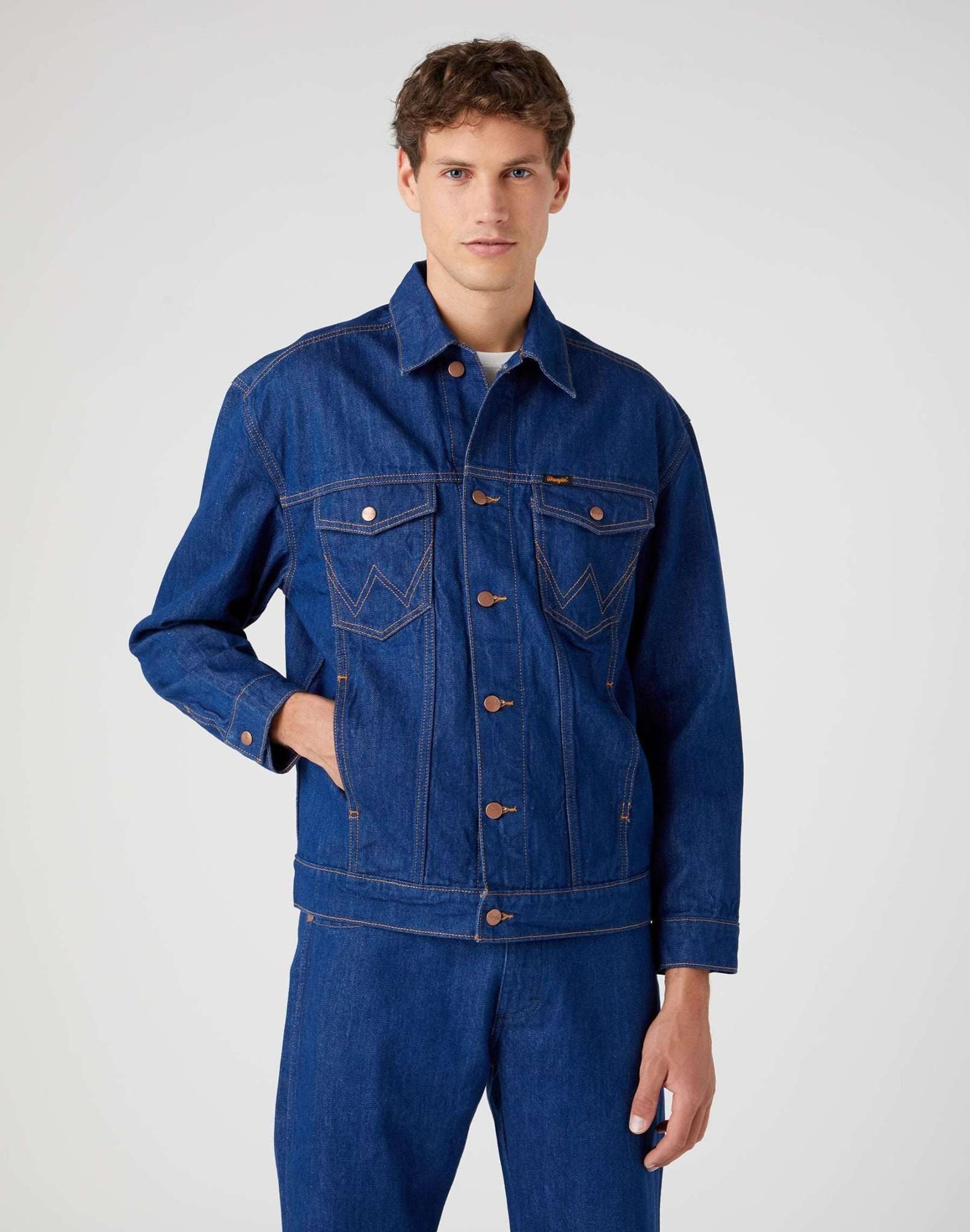 Veste Anti Fit in Wrangler Blue Vestes Wrangler   