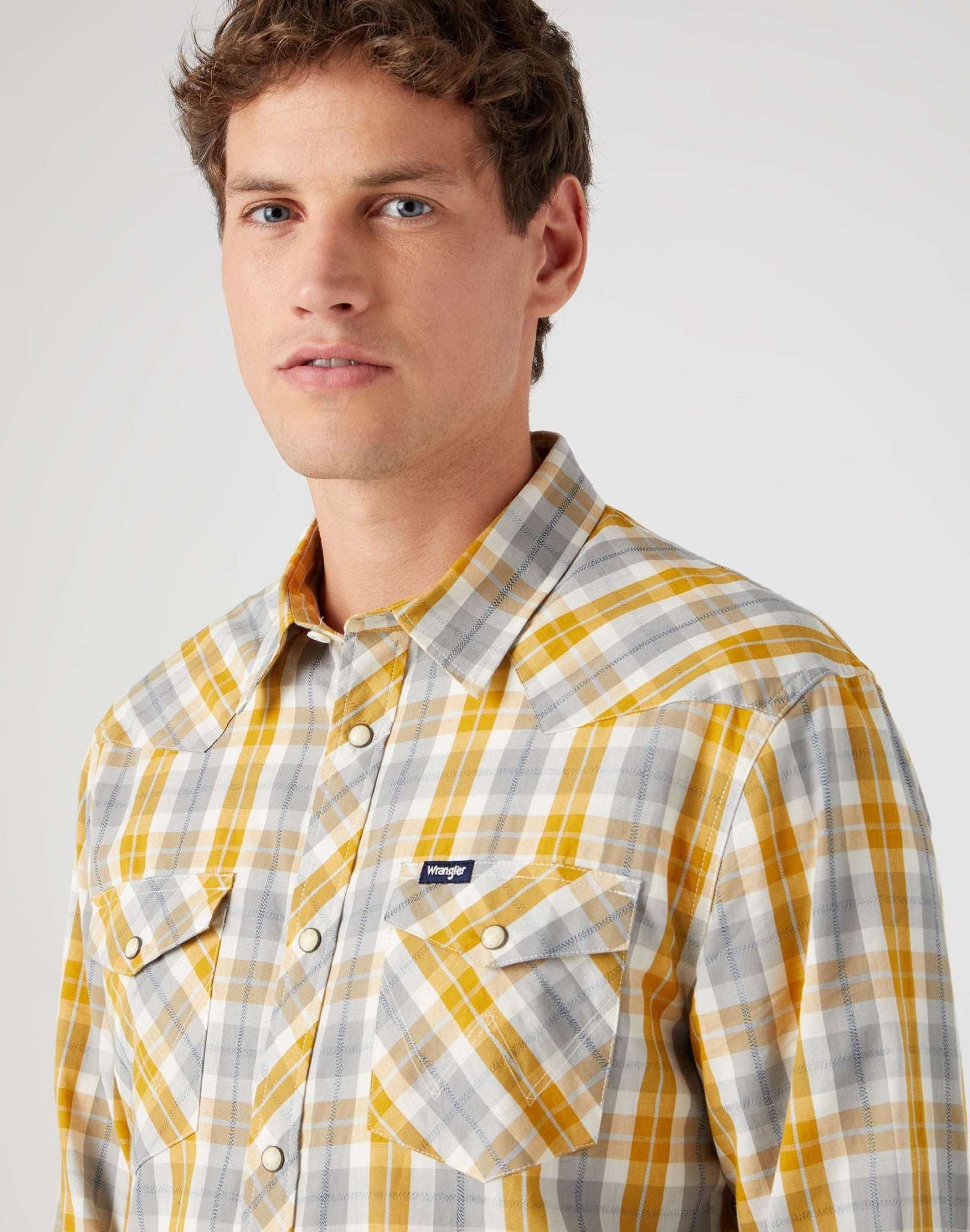 Western Chemise à Wrangler Yellow Chemises Wrangler   