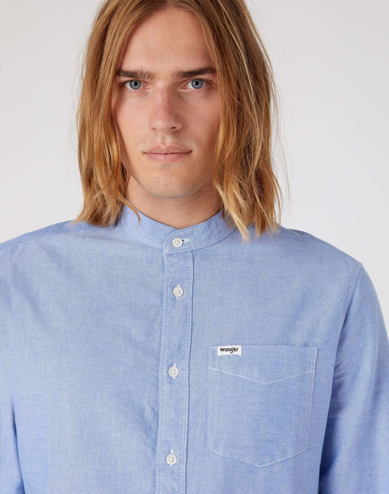 One Pocket Shirt in Limoges Blue Chemises Wrangler   