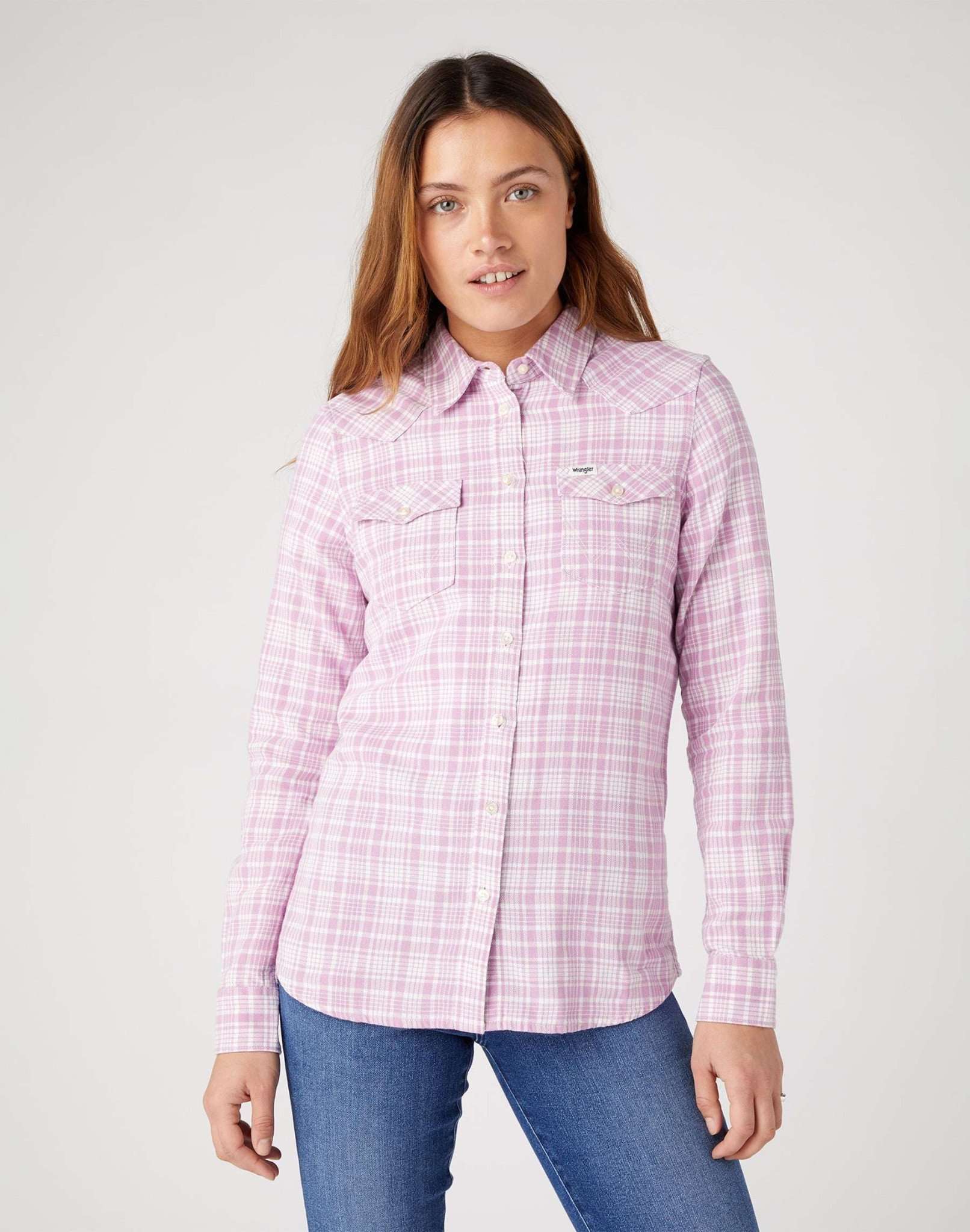 Slim Reg Western Shirt in Smokey Grape Chemises Wrangler   