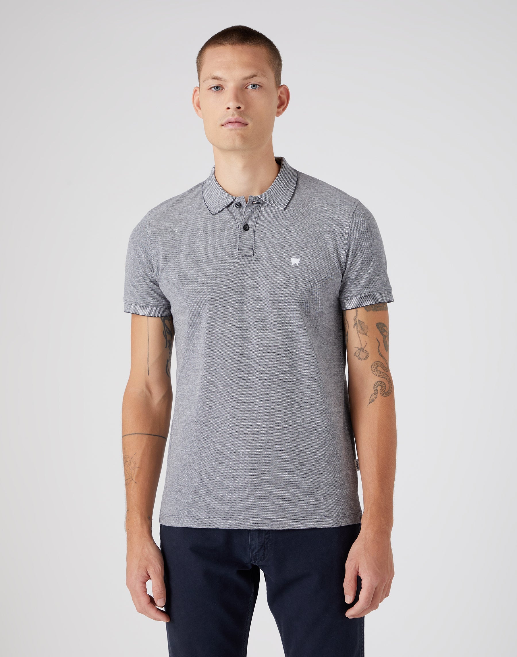 Refined Polo Shirt in Faded Black Polos Wrangler   