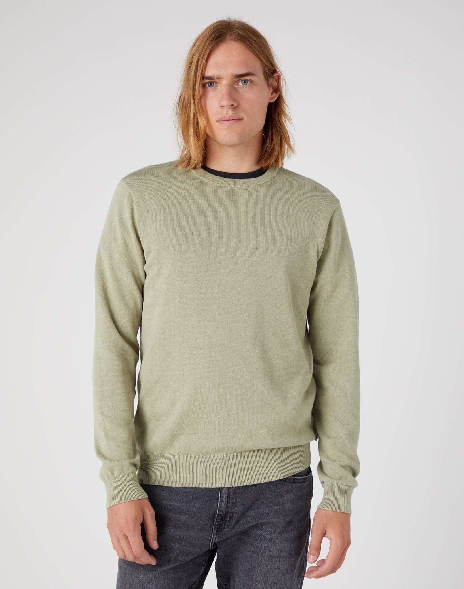 Crewneck Knit in Tea Leaf Pull Wrangler   