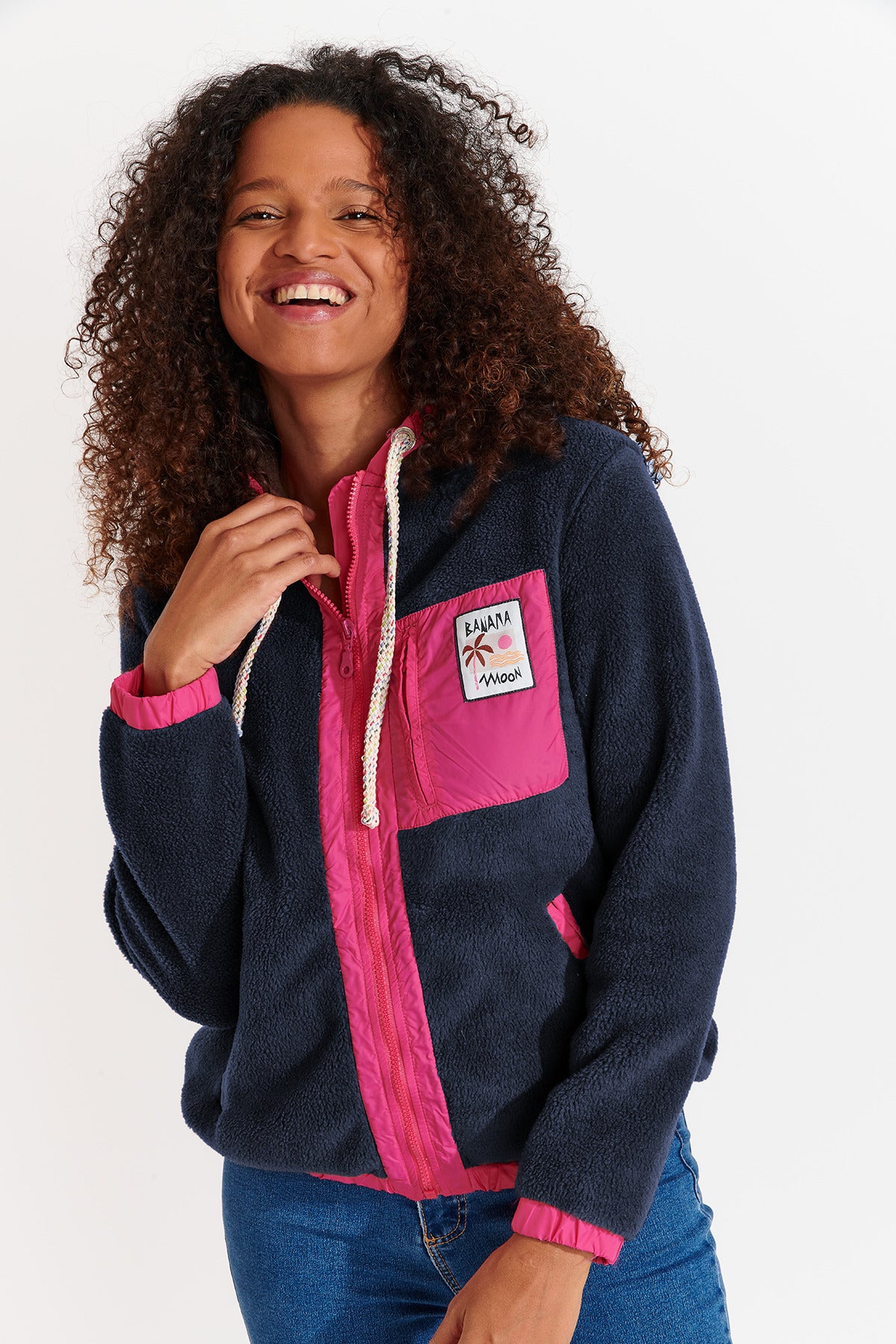 Veste polaire WARREN-BRICHILL marine Vestes Banana Moon