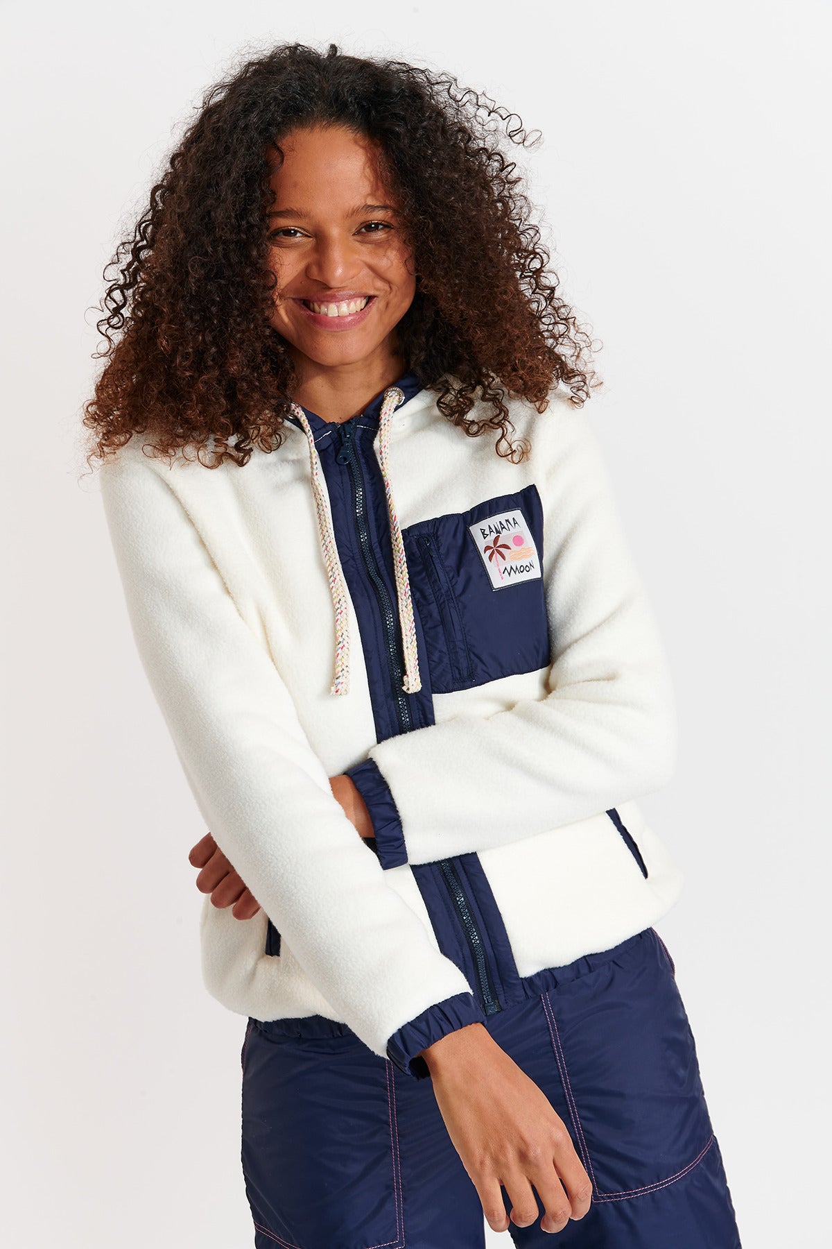 Veste polaire WARREN-BRICHILL en écru Vestes Banana Moon