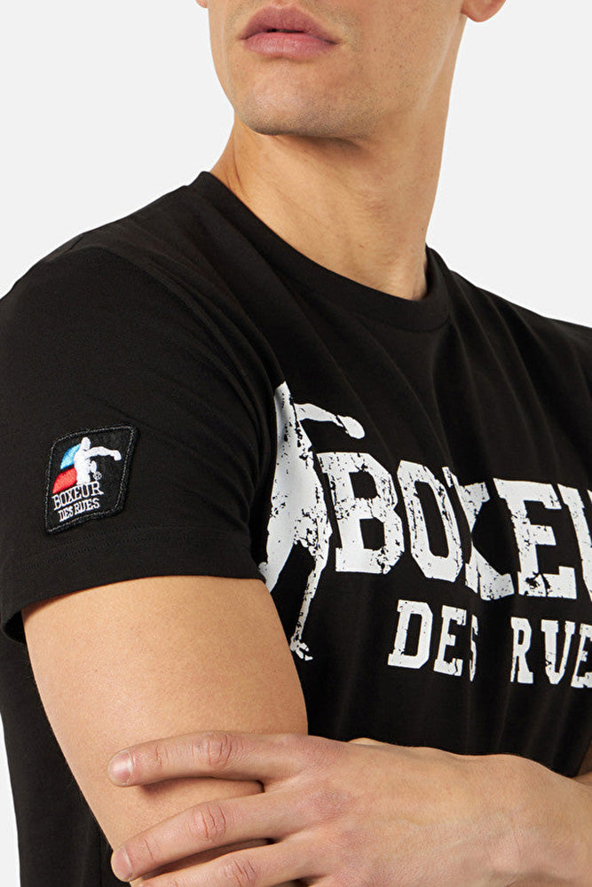 T-Shirt Boxeur Street 2 en noir-blanc T-Shirts Boxeur des Rues   